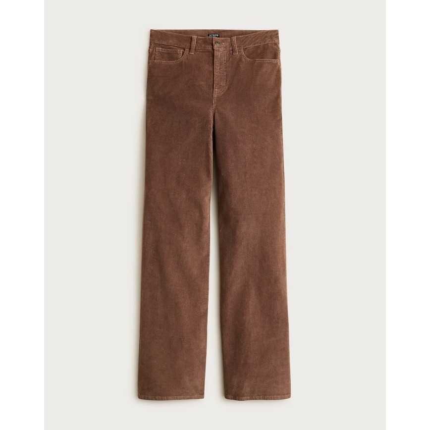 J.Crew Womens Slim Wide Leg Brown Corduroy Pants Trousers Size 24