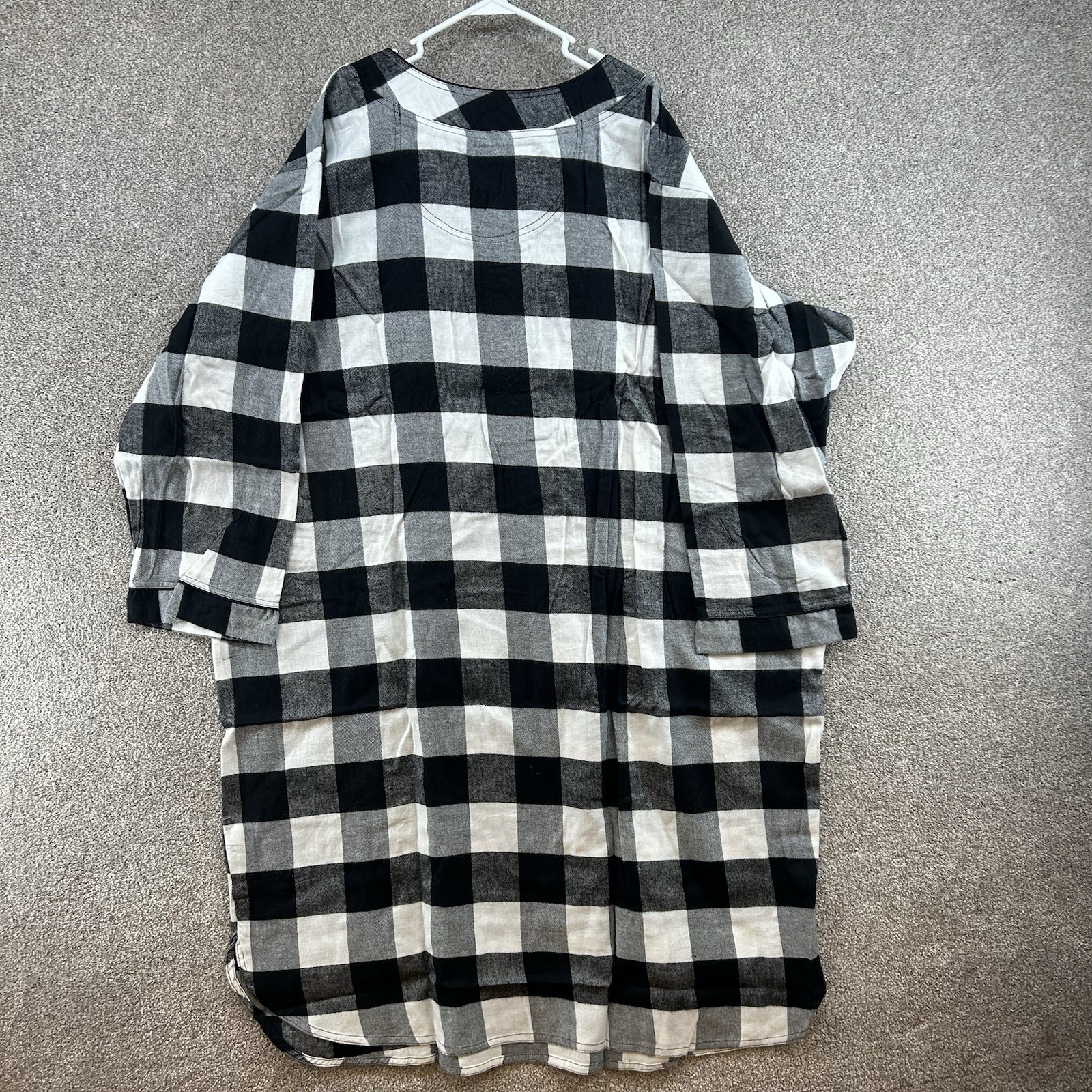 NWOT Kingsize Women’s Dress Size 3XL/4XL Big Tall Buffalo Plaid Long Sleeve