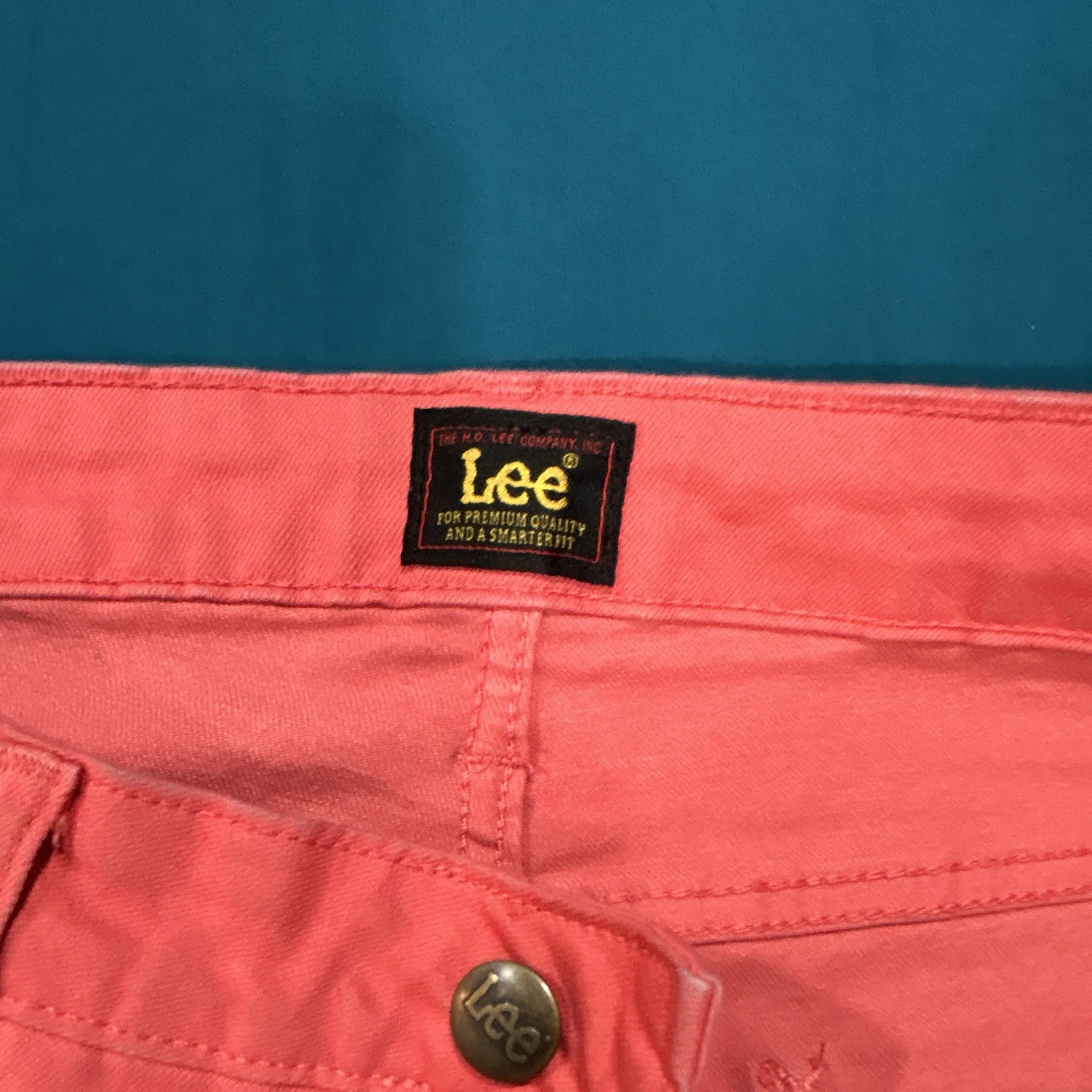 Lee Girls Pink Stretch Jeans Size 16M Cotton Blend 5 Pocket Denim Pants
