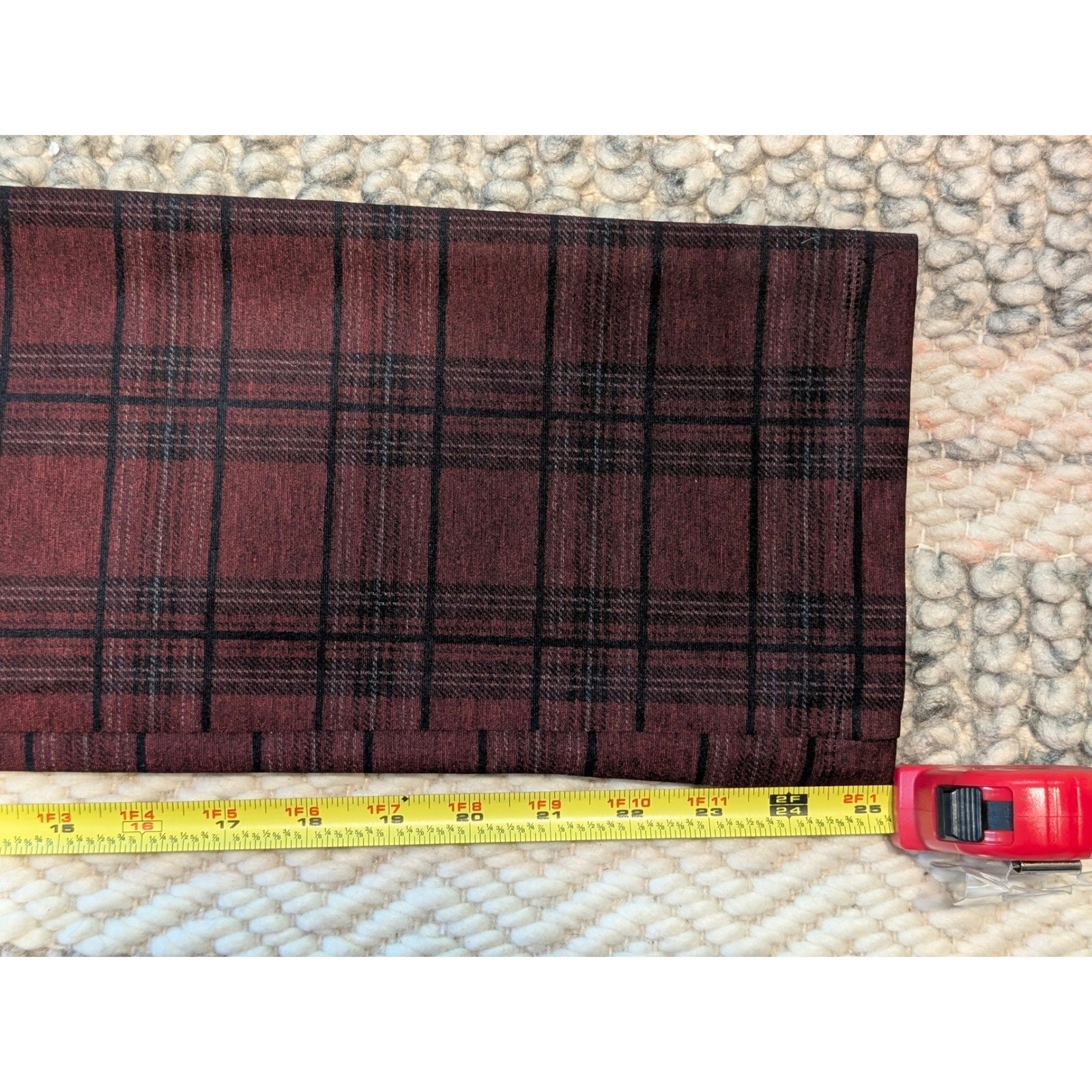 Sanctuary x Anthropologie Burgundy Plaid carnaby kick flair Pants Womens Medium
