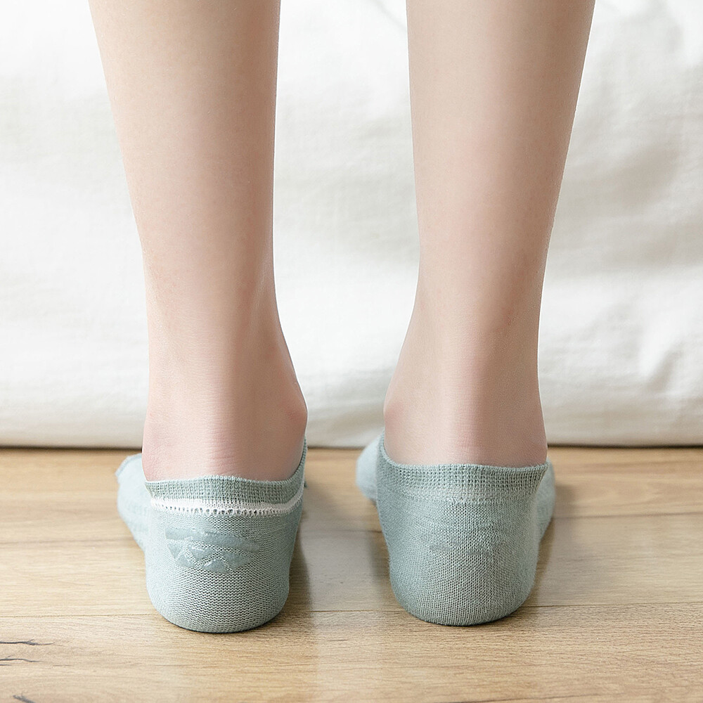 10 Pairs Women Invisible No Show Nonslip Loafer Low Cut Solid Cotton Socks 9-11