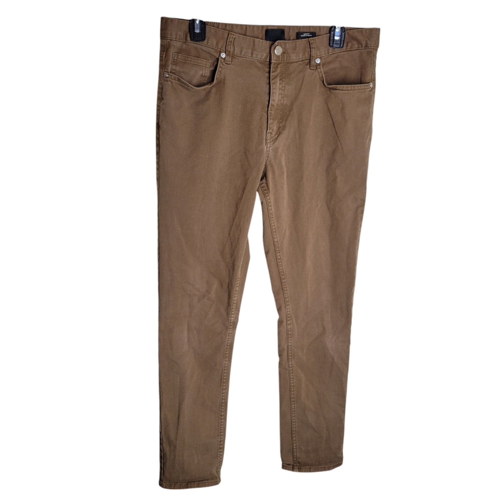 H&M Womens Size 32 Brown Solid Slim Fit Jeans