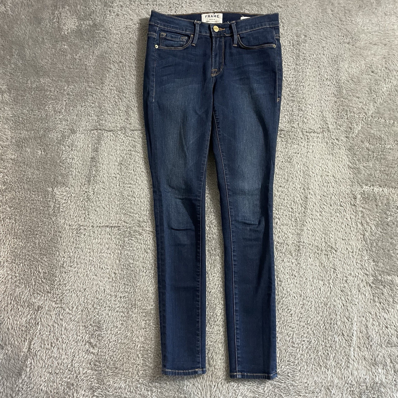 Frame Denim Le High Skinny De Jeanne Stretch Jeans Women’s Size 27 Dark Wash