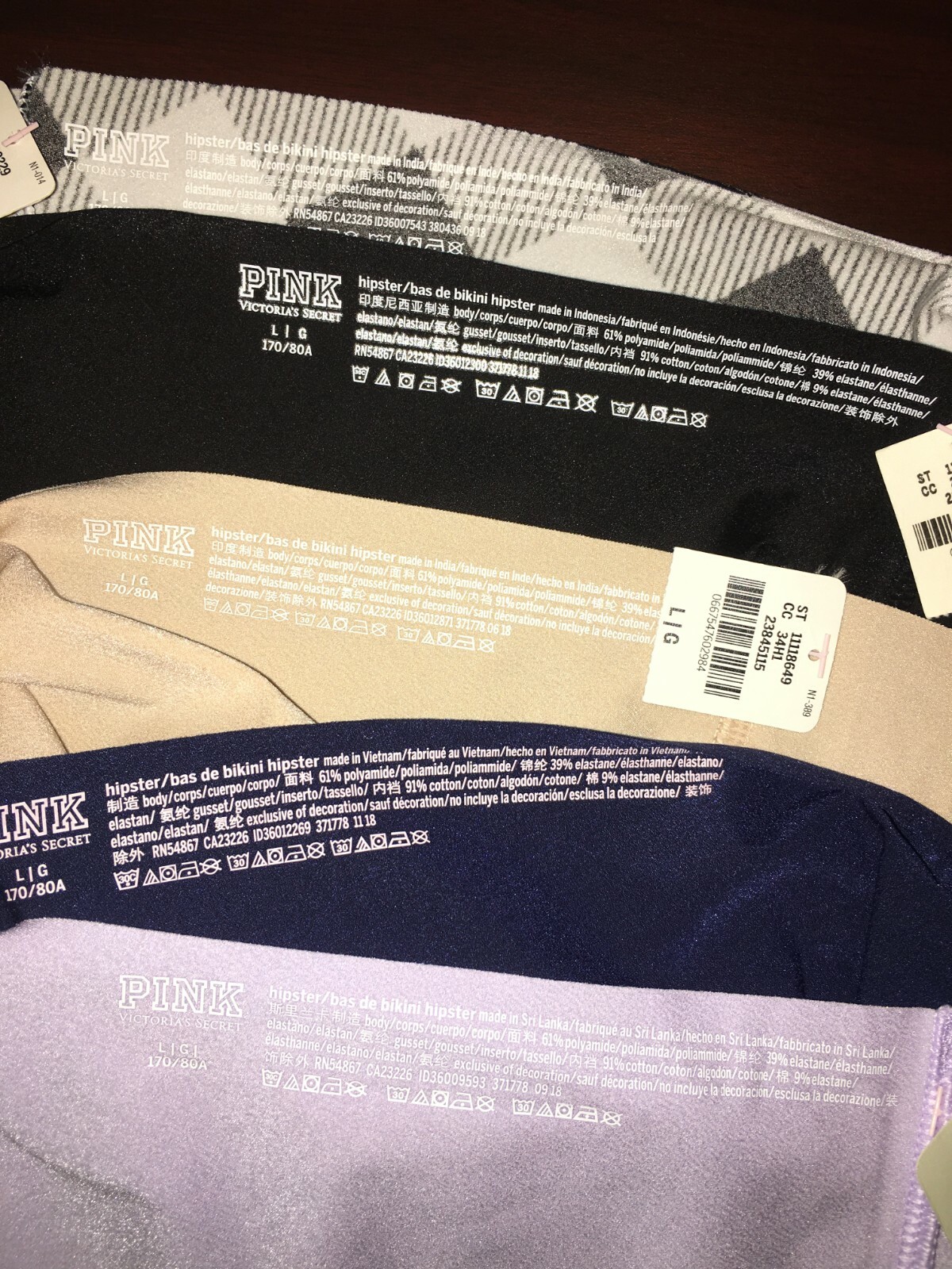Victoria Secret PINK No Show Hipster Panties Various Sizes & Colors Buyer Choice