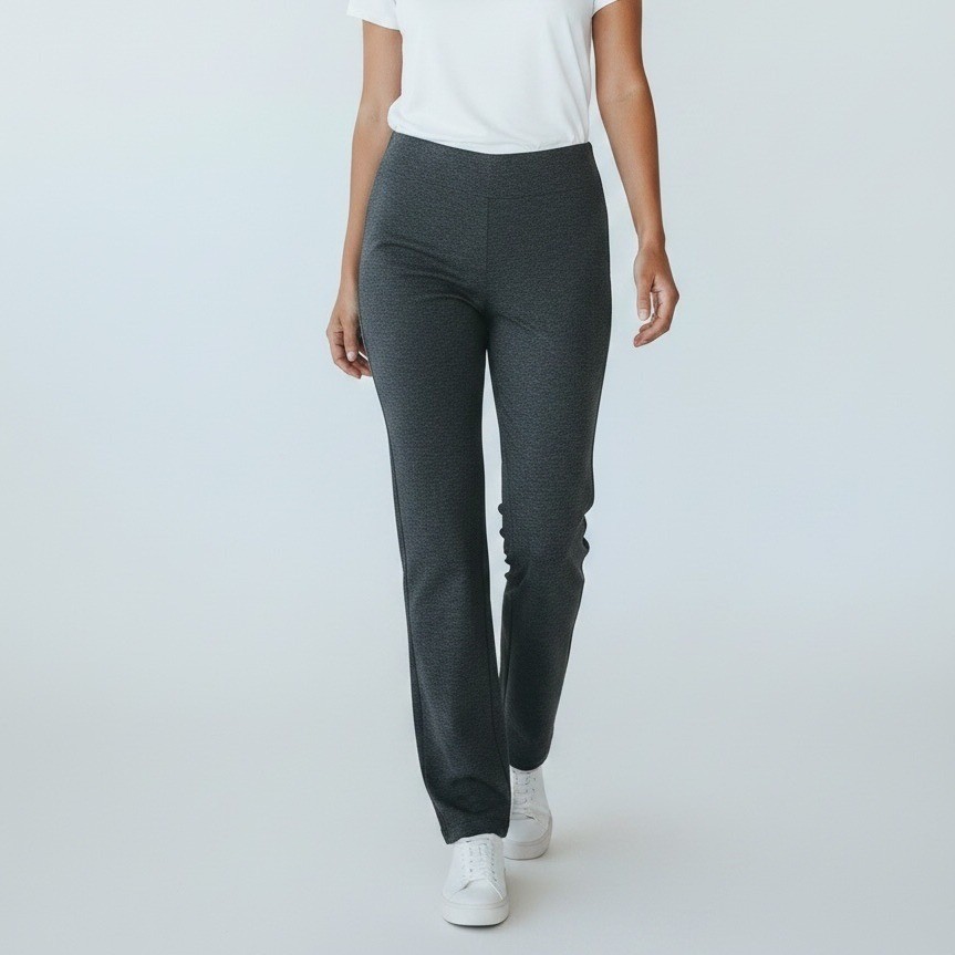Liz Claiborne Lori Bootcut Legging Charcoal Heather Secretly Slimming Medium NWT