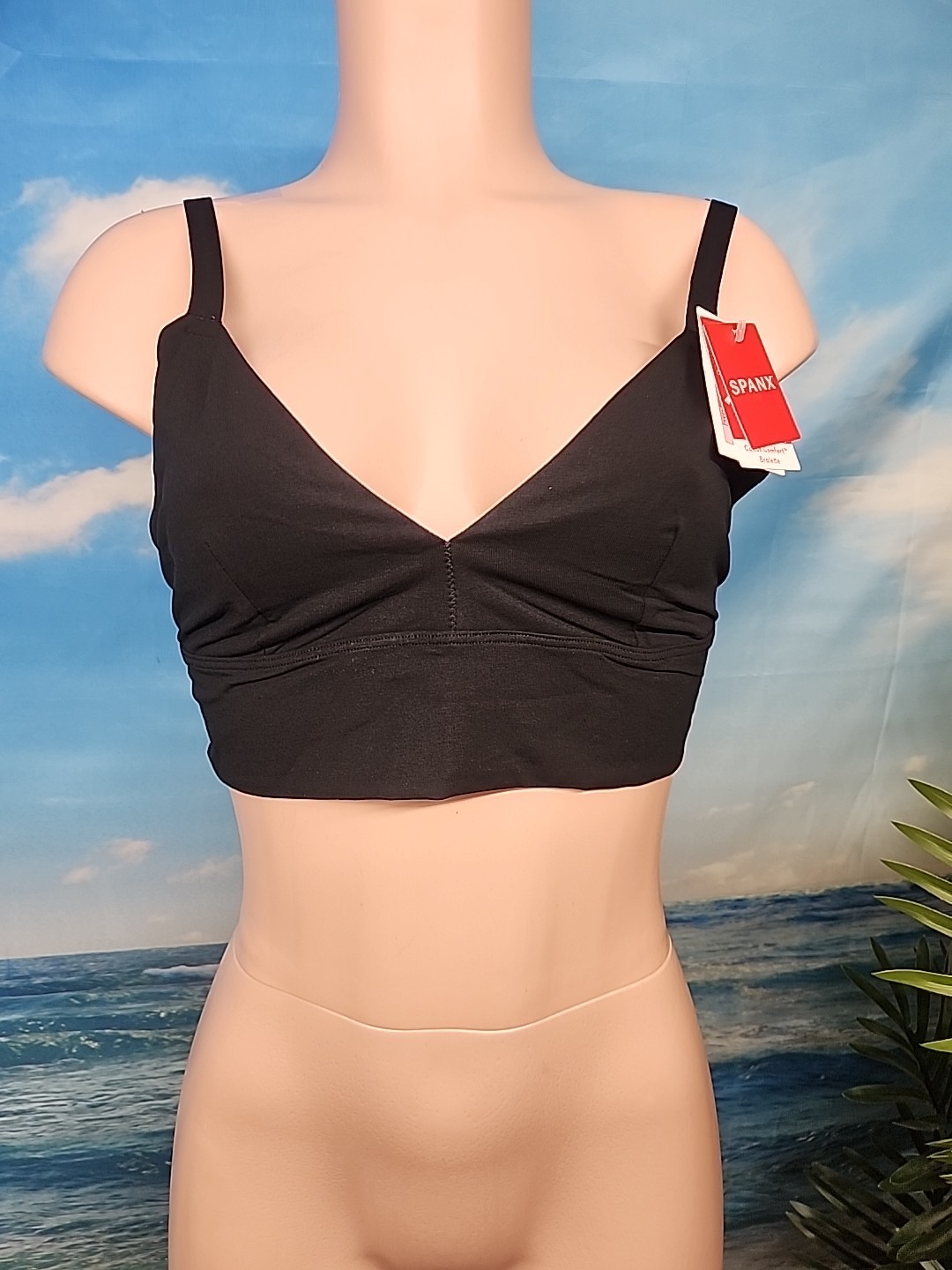 Nwt SPANX Women’s Comfort Bralette Size Large Black Color