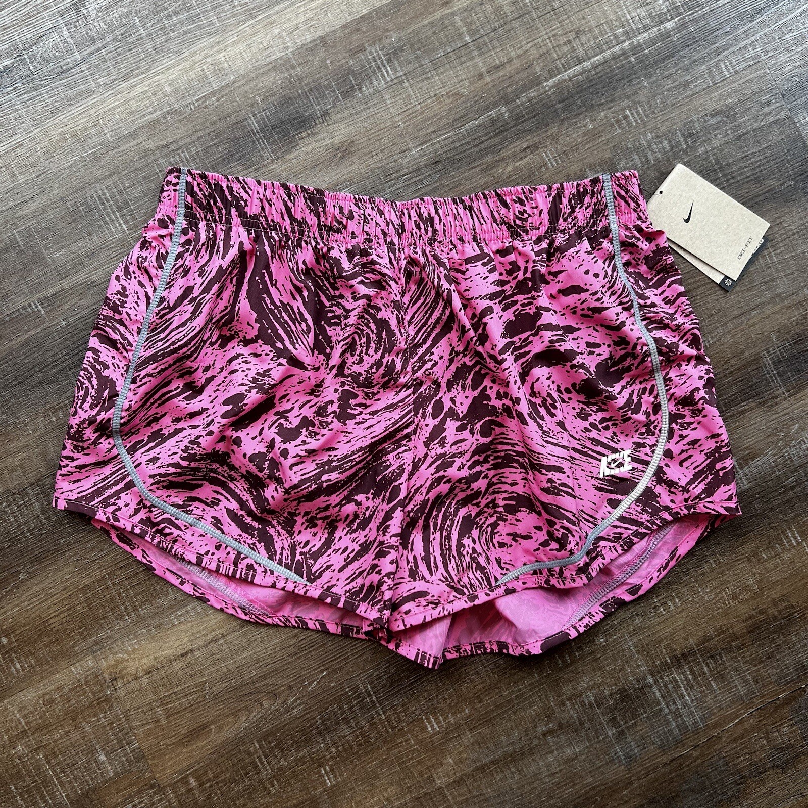 Nike Running Shorts Large Womens 3″ Dri Fit Tempo Lined Pink