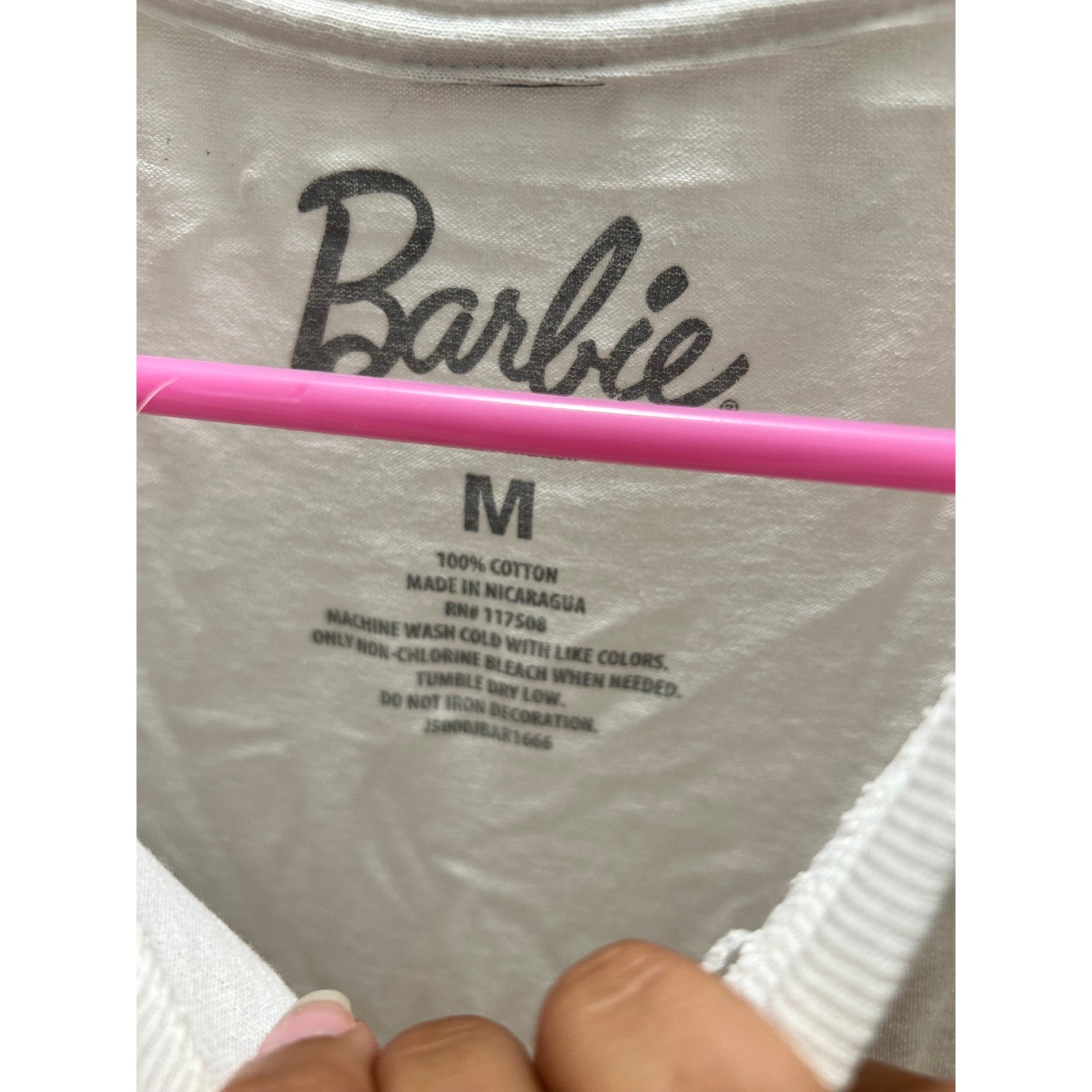Barbie Graphic Tee Medium White Retro Sunset Barbiecore T Shirt