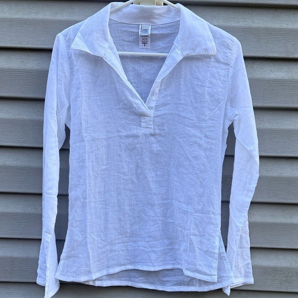 Patagonia | Water Girl Organic Cotton Long Sleeve White Shirt Size Small