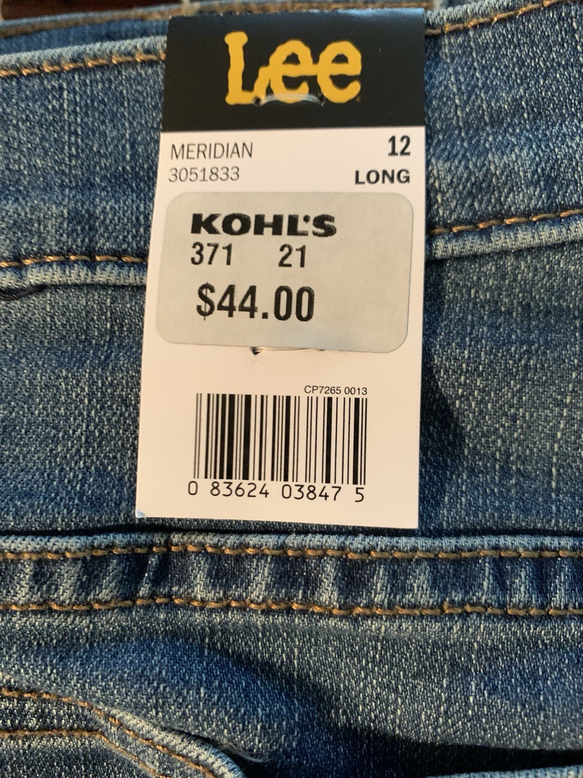 NEW Lee Jeans Women Meridian-Blue Relaxed-Fit Straight-Leg Mid-Rise 12 Long Tall
