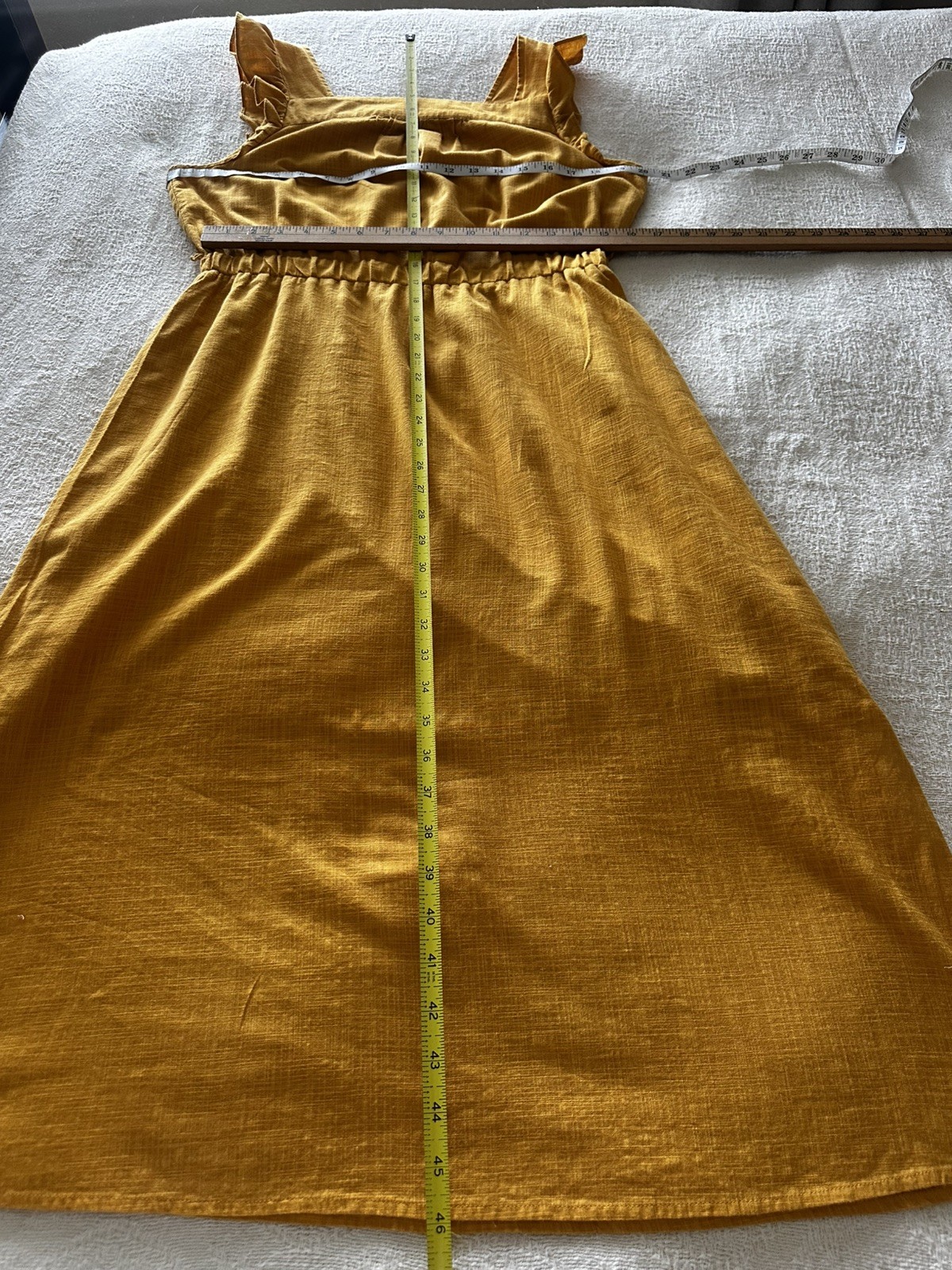 Universal Thread Dress Midi L Mustard Yellow 💯%Cotton