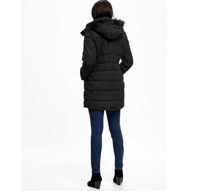 NEW WOMEN’S L OLD NAVY FROST FREE HOODED JACKET COAT IN BLACK