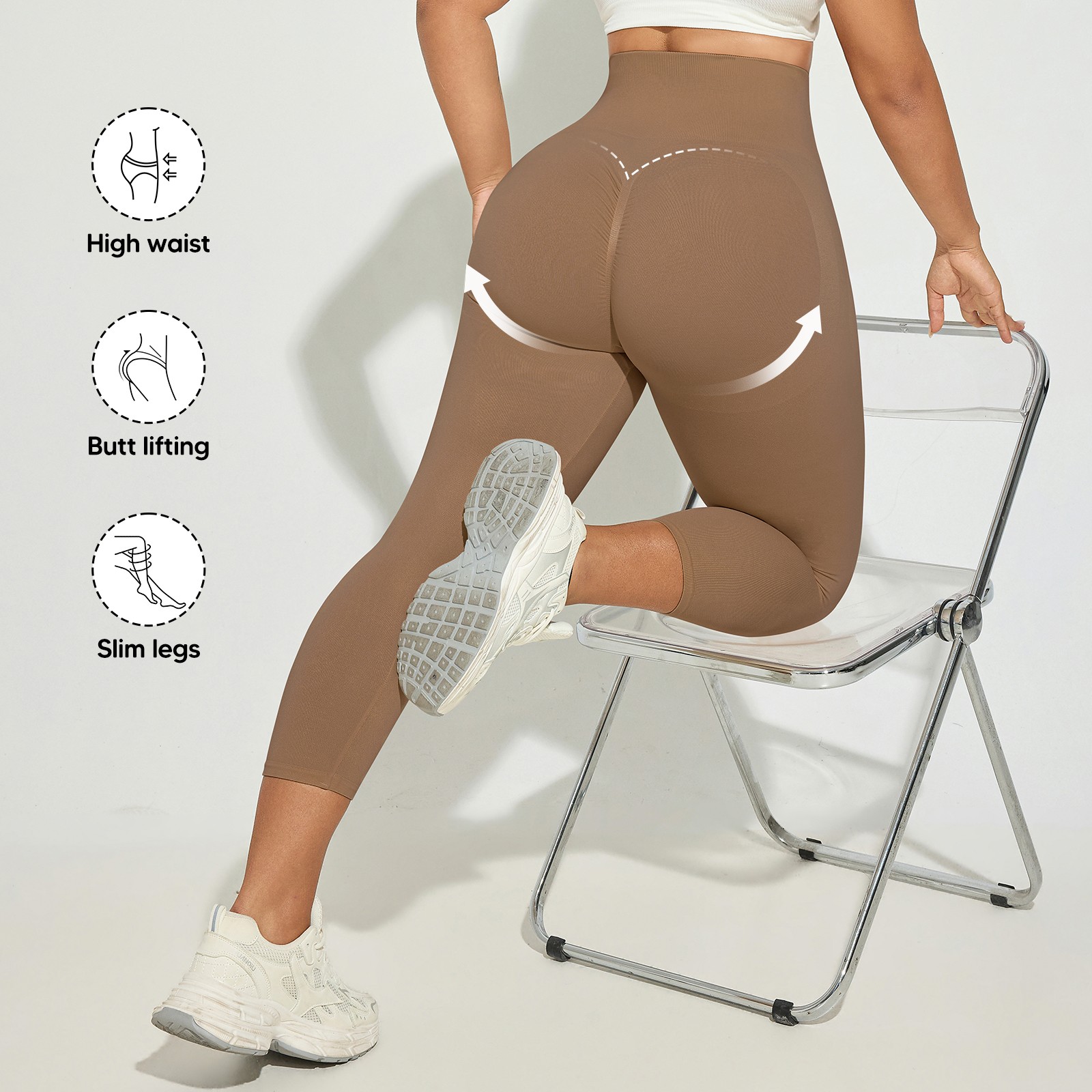 Plus Size Slimming Anti Cellulite Compression Leggings Leg Shaper High Waist US