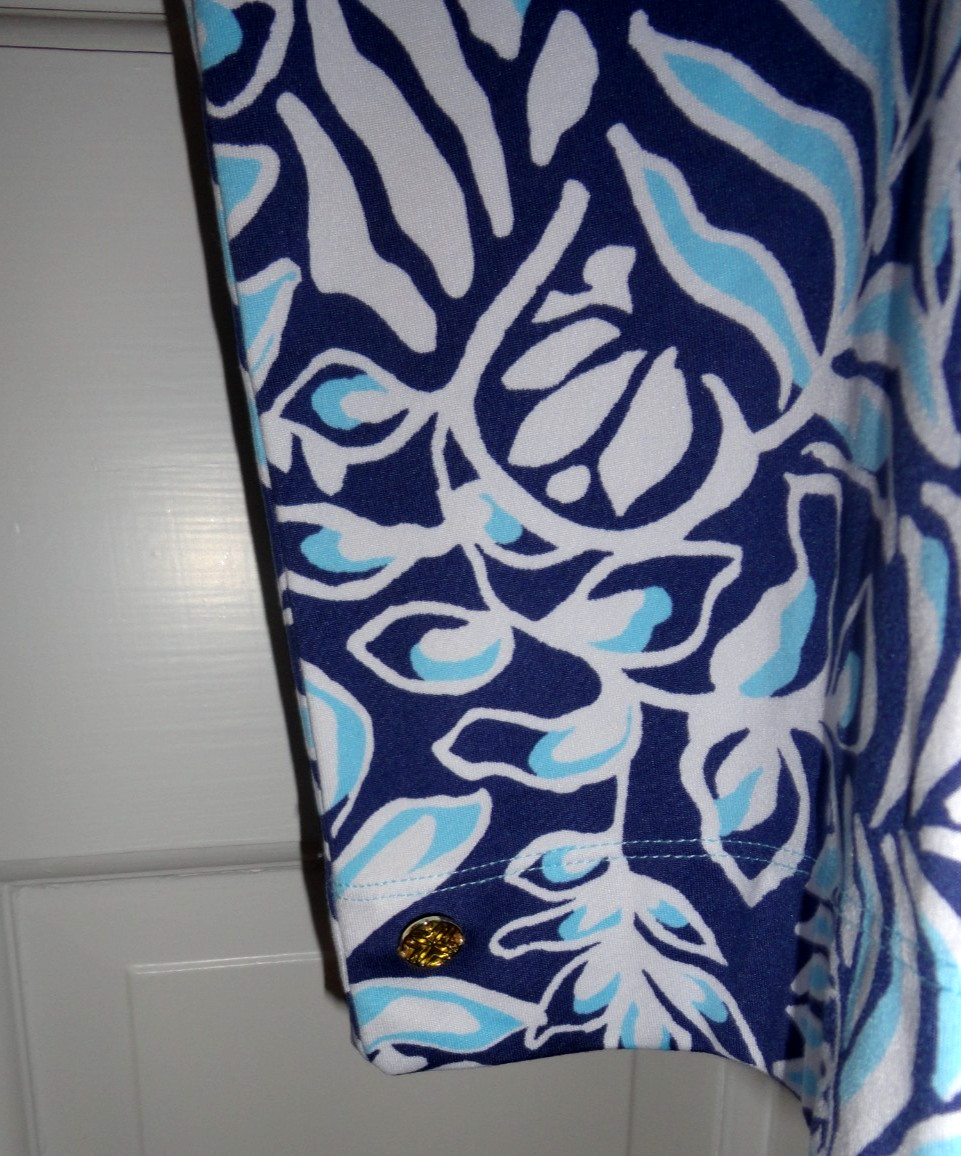 NWT LILLY PULITZER SAPPHIRE POOL SUMMER SHORELINES DUNE UPF 50+ DRESS XXL