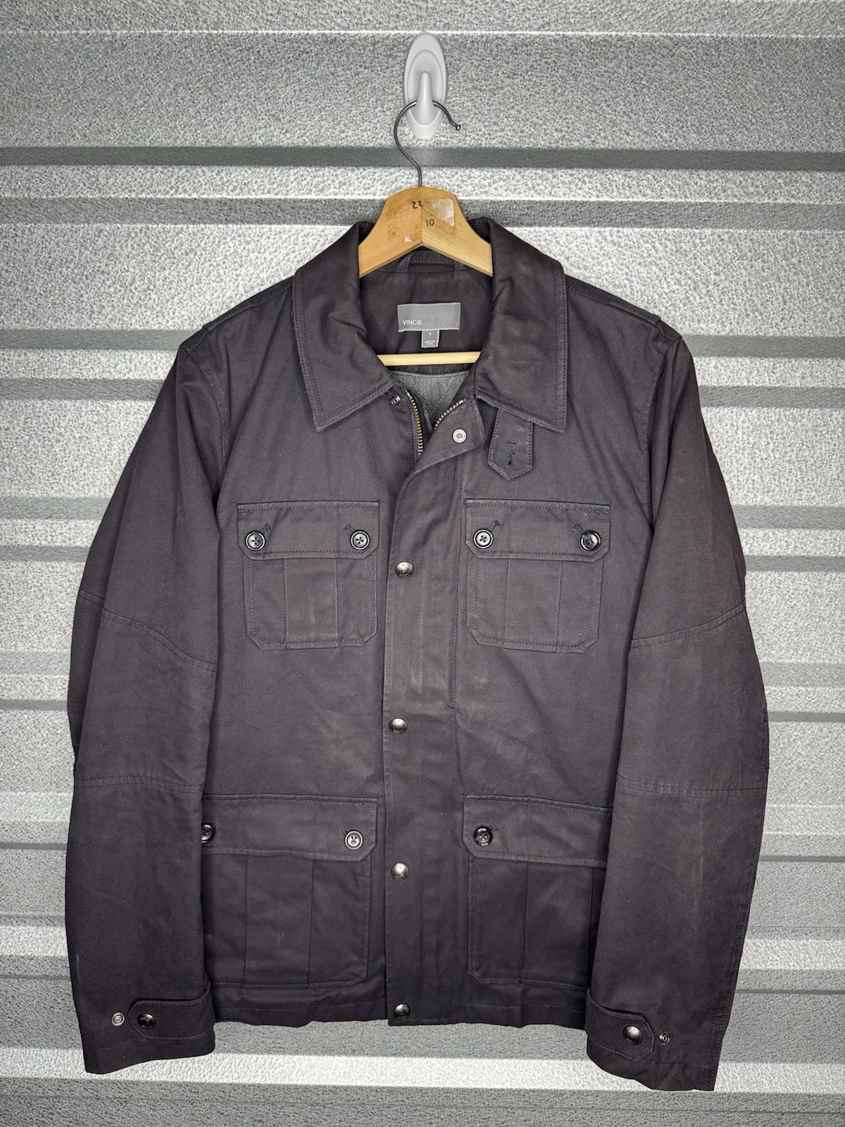 Vince Jacket Womens Small Black Utility Pockets Work