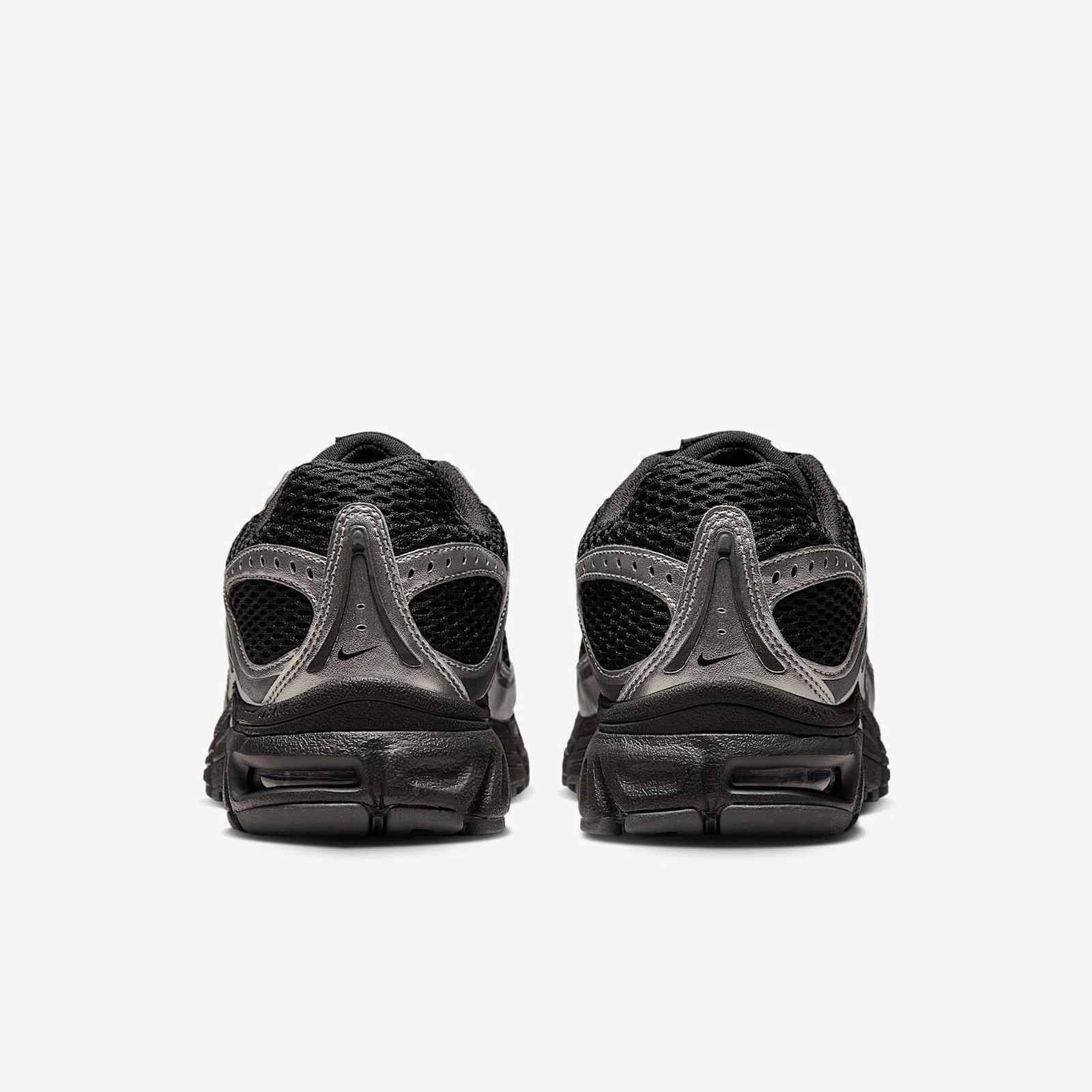 Nike Womens Air Max Moto with Reflective Accents – Black/Black/Metallic Silver –