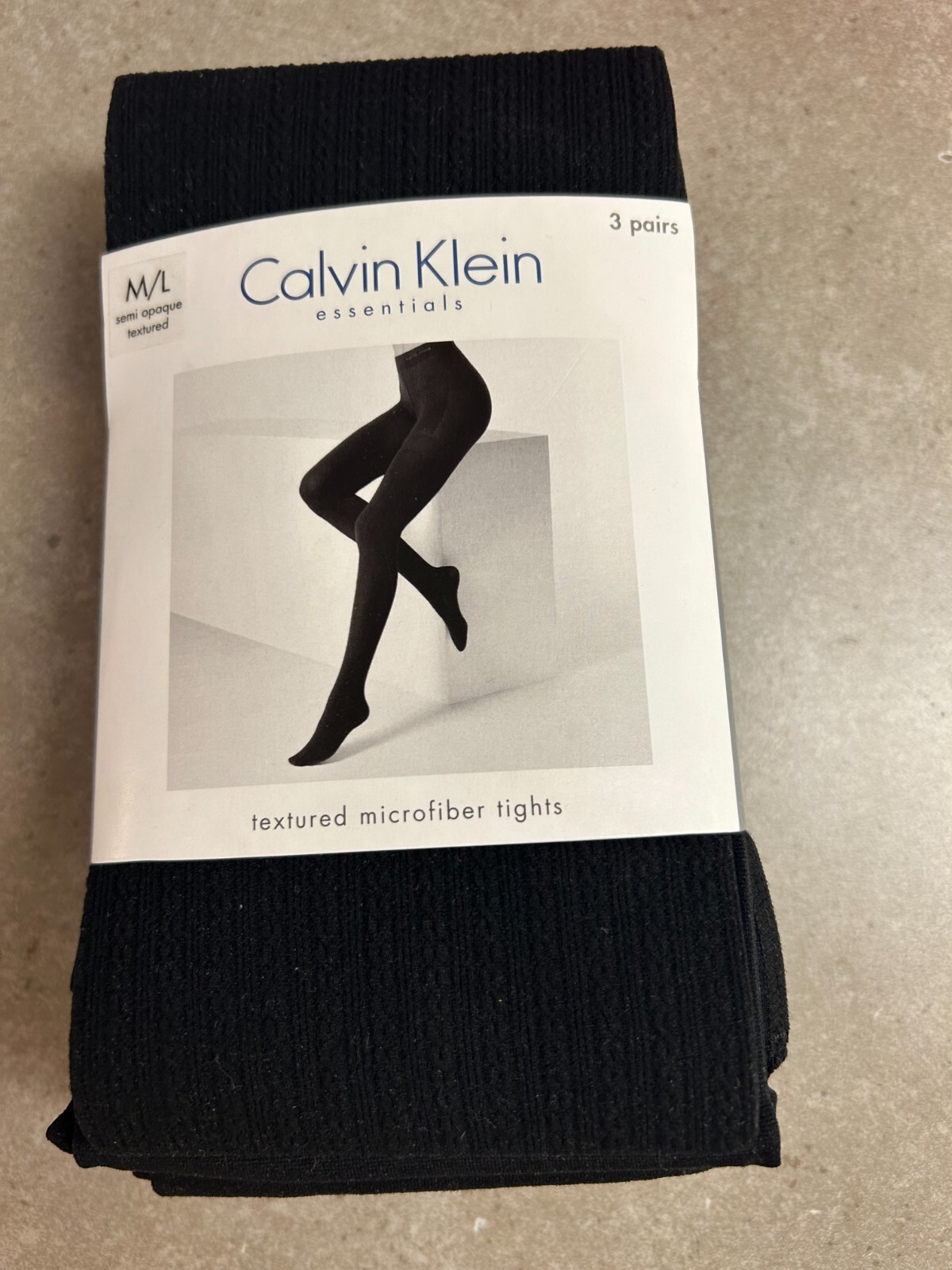 Calvin Klein Semi Opaque Mini Cable 3 Pack tights M/L #02N