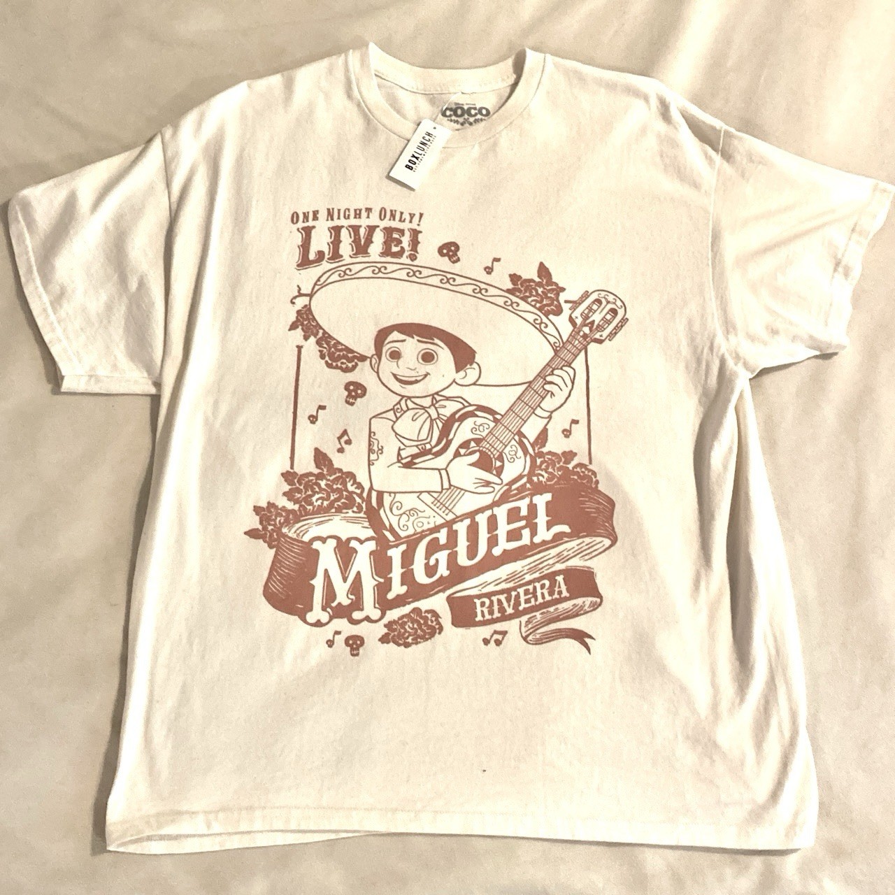 Disney Pixar Coco Miguel Rivera Live Performance Graphic T-Shirt, Adult Size XL
