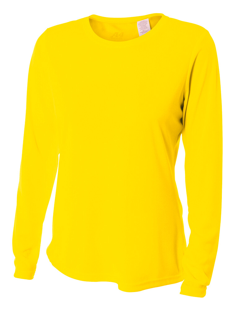 A4 Womens Long Sleeve Moisture Wicking Cooling Performance T-Shirt – NW3002