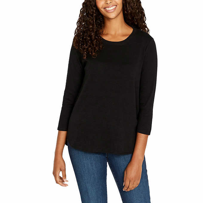 Kirkland Signature Top 100% Cotton Slub Tee -8 COLOR Choices NEW SZ XS-3X