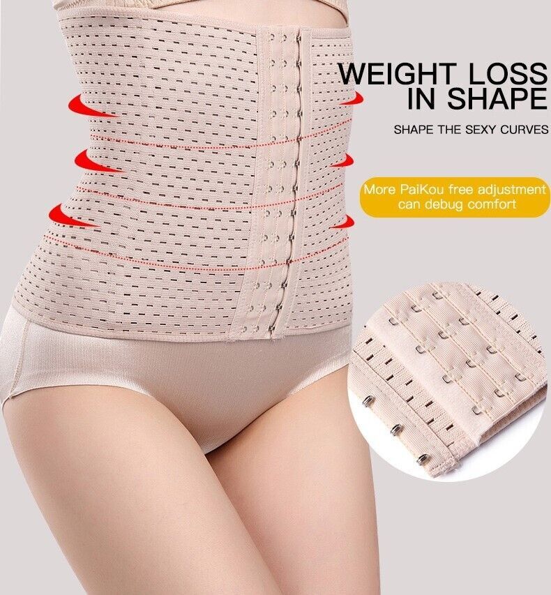 Womens Waist Trainer Tummy Control Body Shaper Slimming Belt Corset Sport Girdle