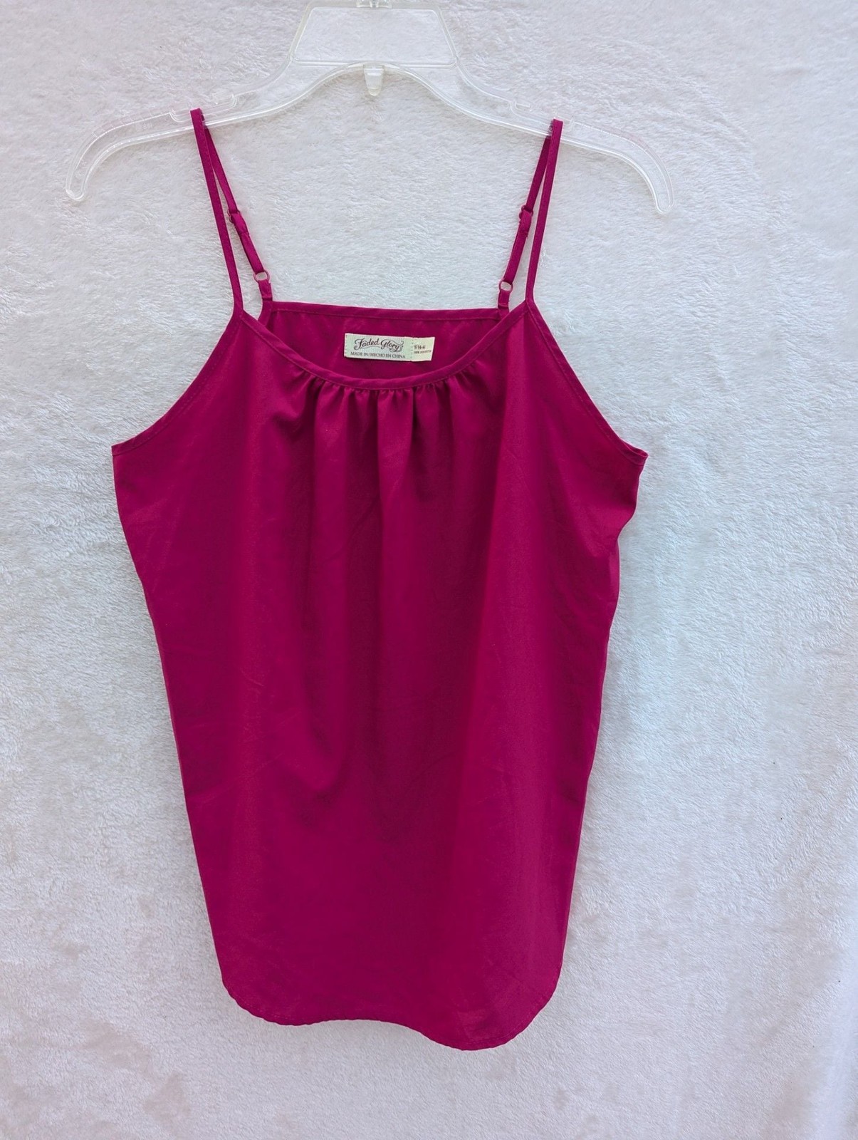 Faded Glory Fuchsia Pink Camisole Tank Top