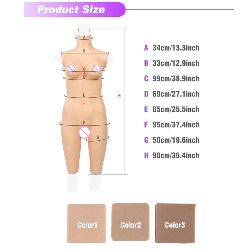 Female Full Face Mask With Silicone Breast Full Bodysuit E Cup For Crossdresser