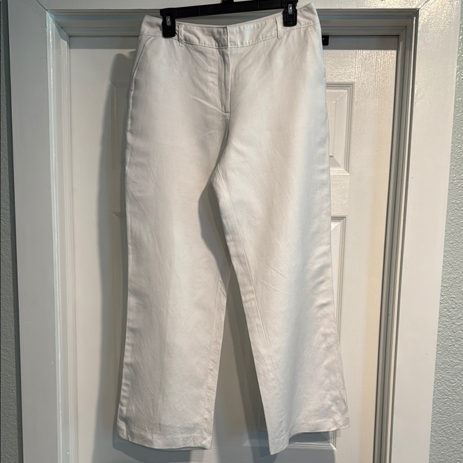 East 5th White 55% Linen/45% Rayon White Lined Pants Size 10P