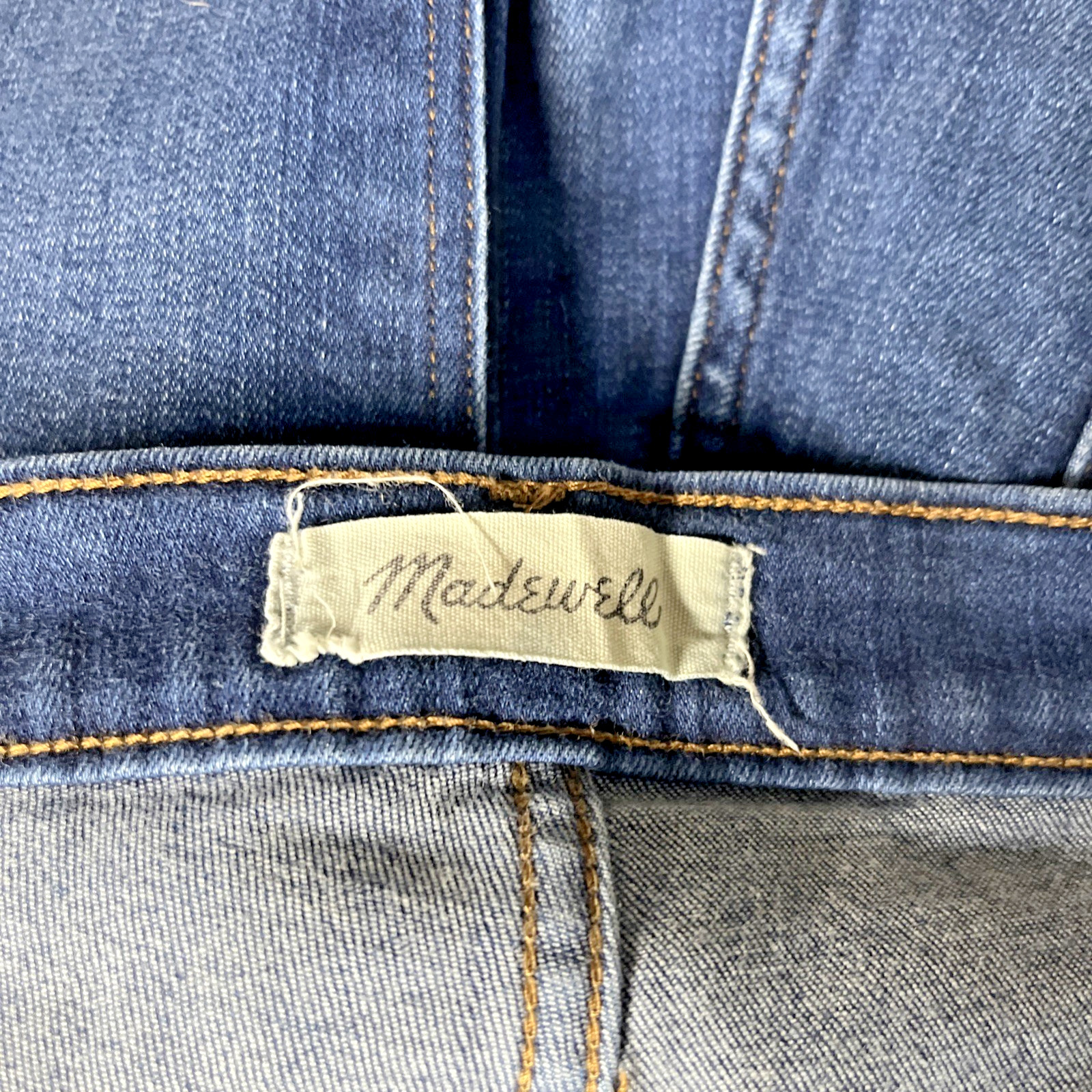Madewell 10.5 Inch Mid Rise Skinny Jeans Womens 35 Dark Wash Stretch Denim