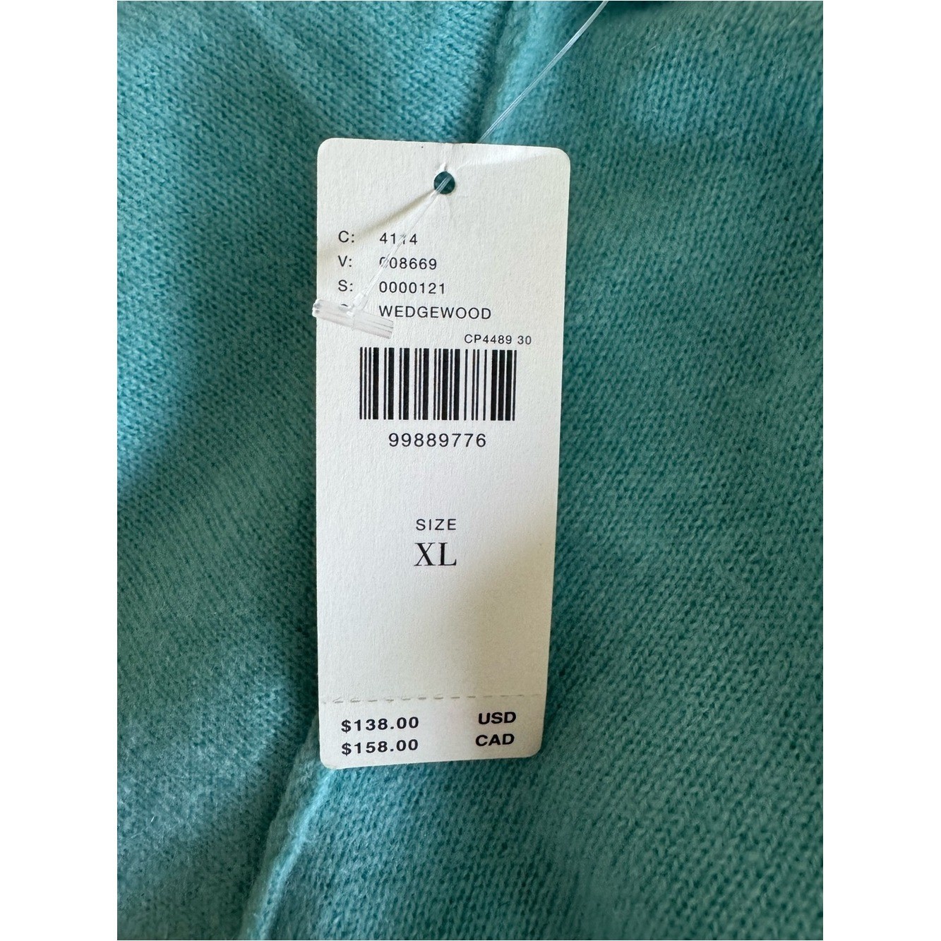 Anthropologie The Goldie Crew Neck Cashmere Jumper Sweater Blue Size XL New