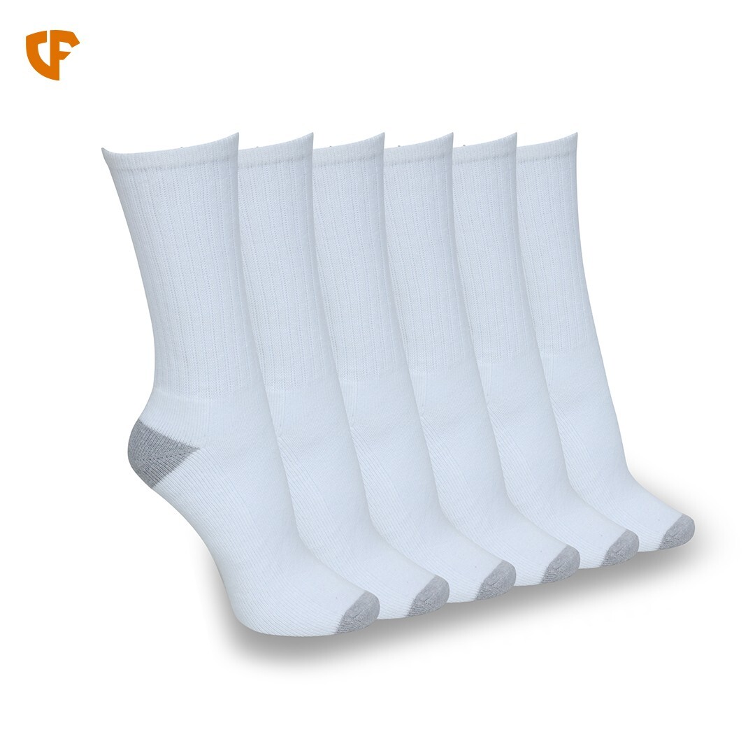 3-12 Pairs Mens Solid Cotton Sports Athletic Work Crew Ankle Socks Size 9-13