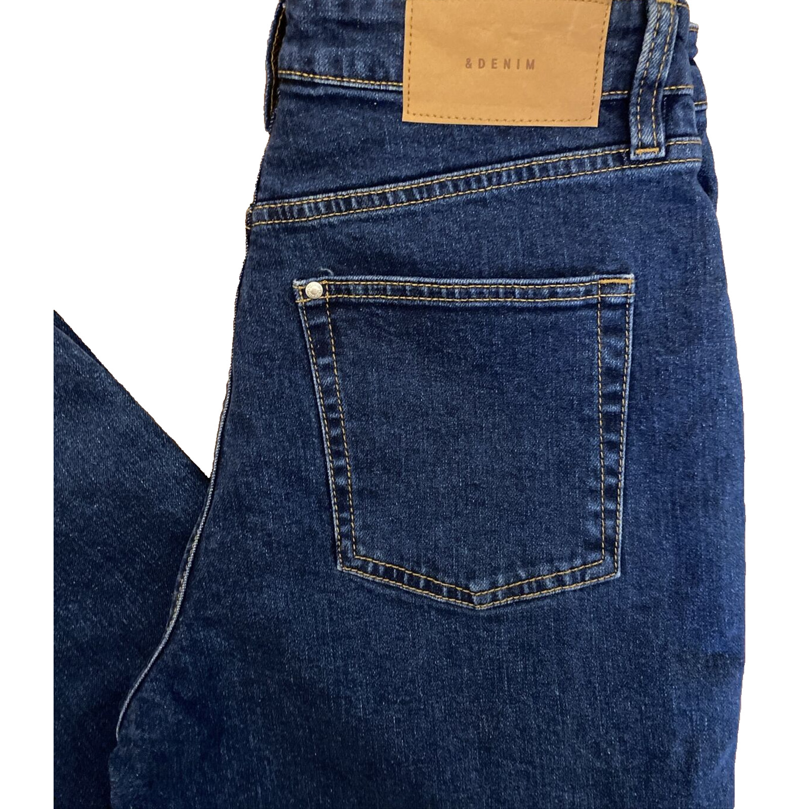 & Denim Sz 6 Mom Ultra High Rise Button Fly Blue Jeans NWT J35