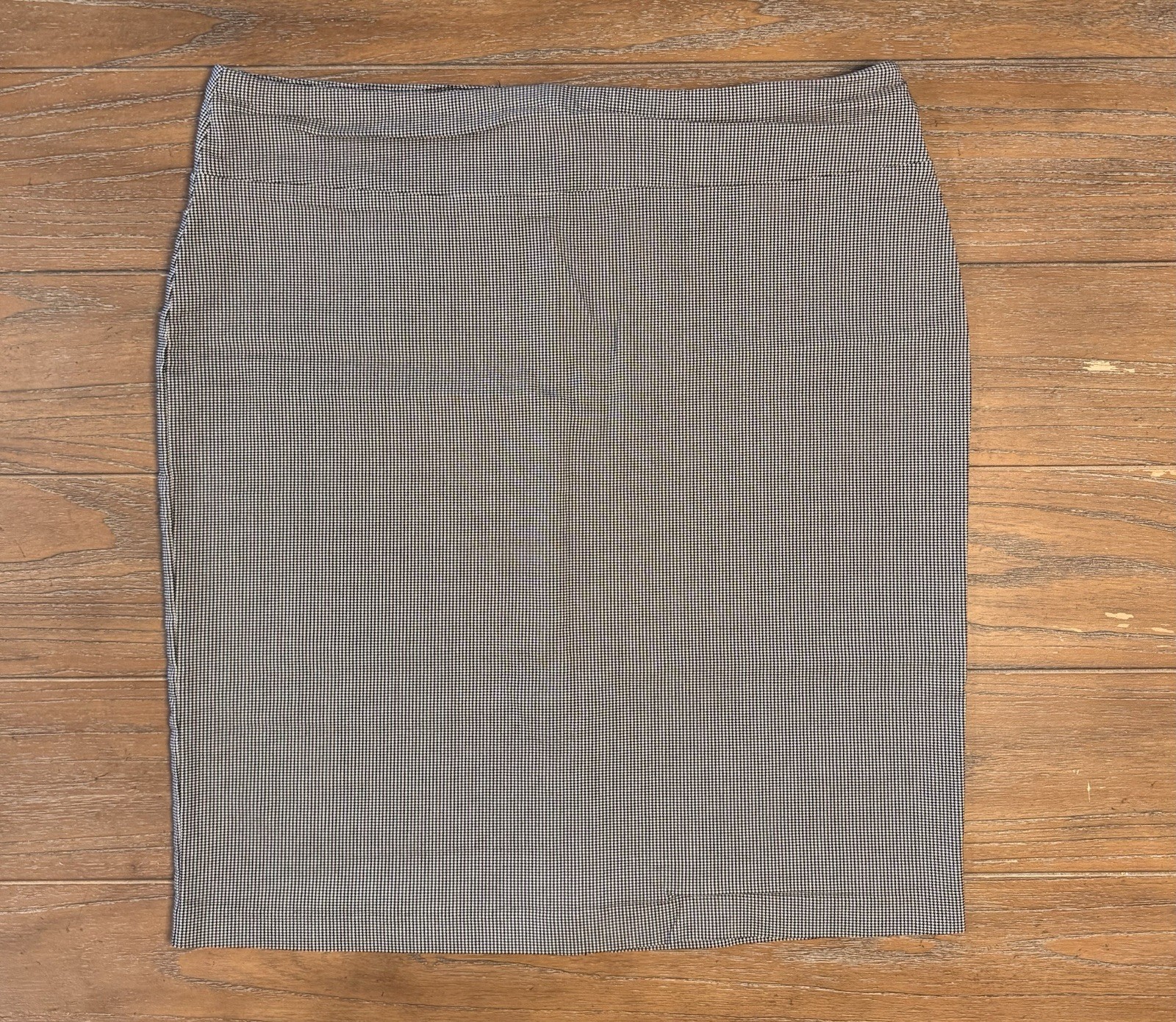 SOHO Apparel Ltd. Black/White Houndstooth Knit Pencil Skirt Pull On XL