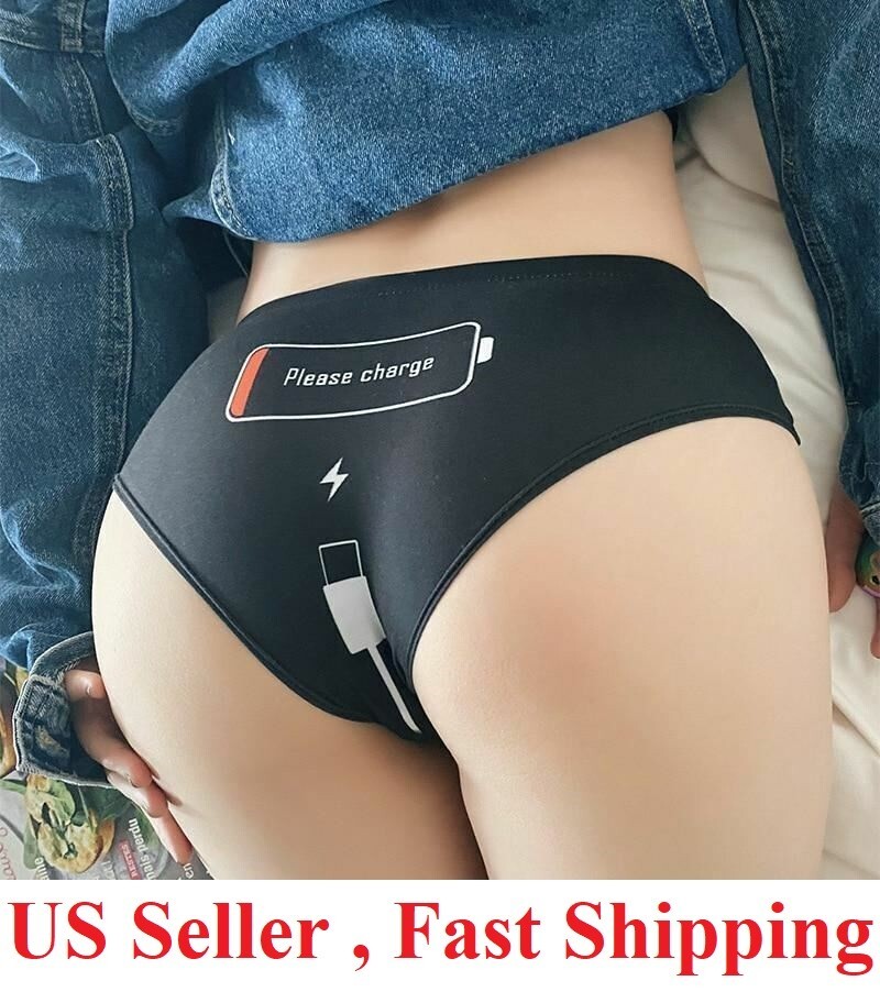 Funny PLEASE CHARGE PANTIES Women’s Low Rise Briefs Graphic Printed Novelty Gift