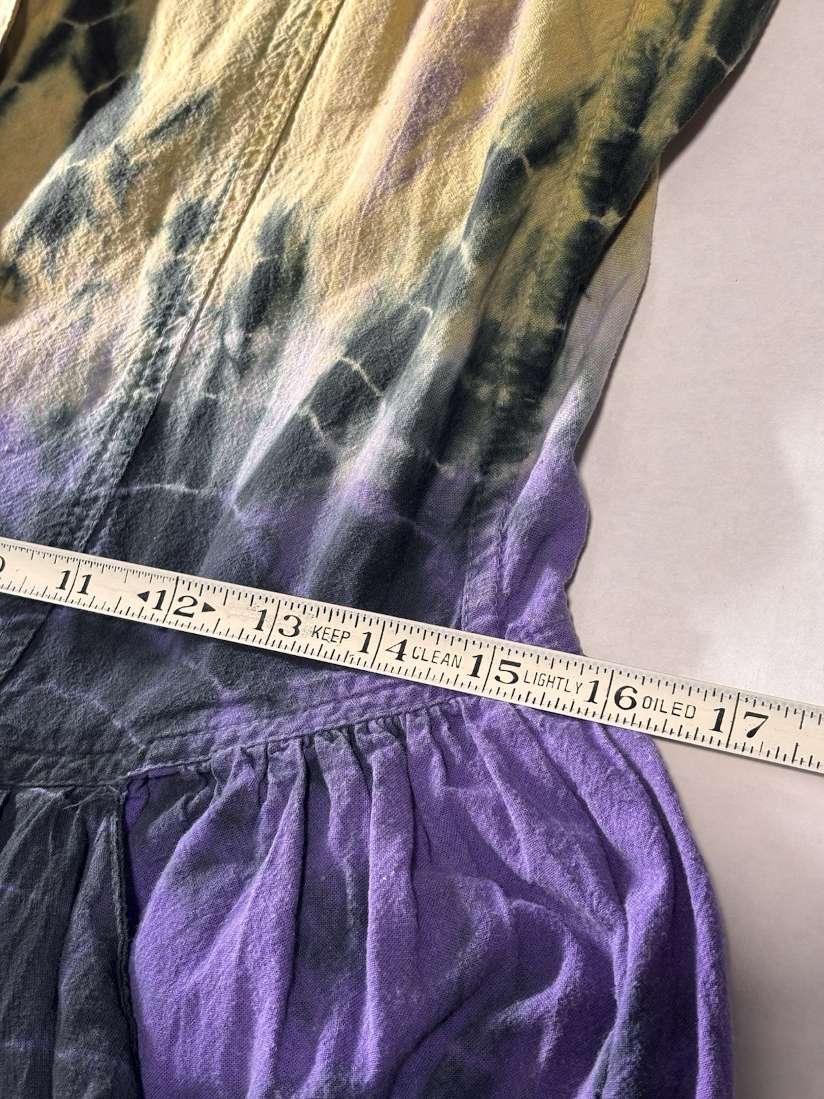 Vintage 90s A Fine Line Jumpsuit Made in Pakistan Boho Tie Dye Harem Romper M