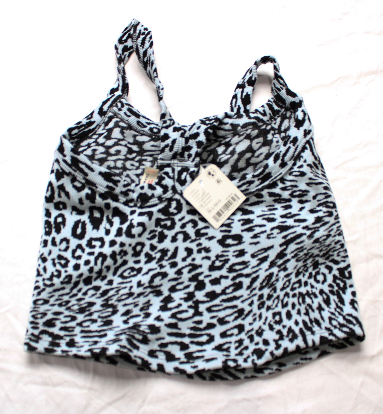 Free People Movement Women’s All Clear Leopard Cami Tank EJ3 Ice Grey Size M-L