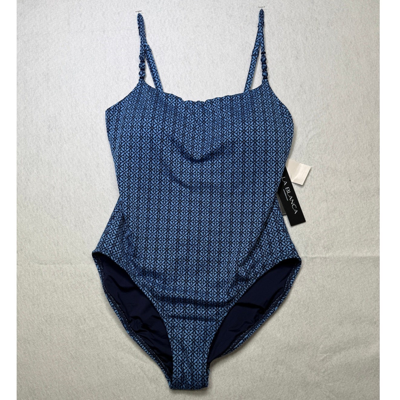 La Blanca Women’s Charmed Coast Lingerie Mio One-Piece Swimsuit Blue 14 $129