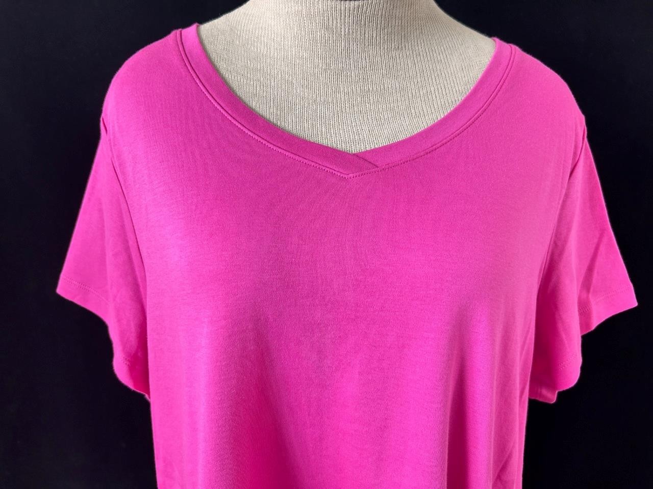 Isaac Mizrahi Live Essentials top Size 2X short sleeve choice green aqua pink