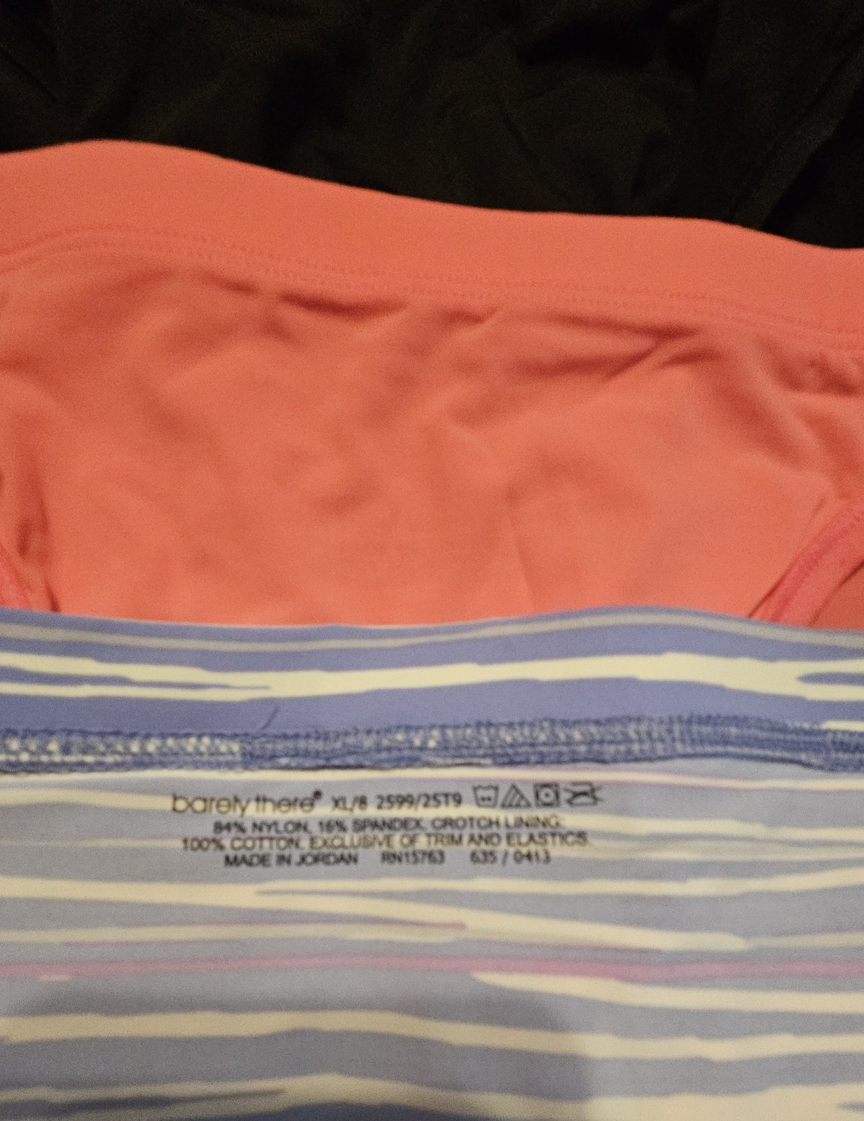 Barely There Invisible Look Panties 8 Pair Lot XL No Gusset Nylon Spandex Shiny