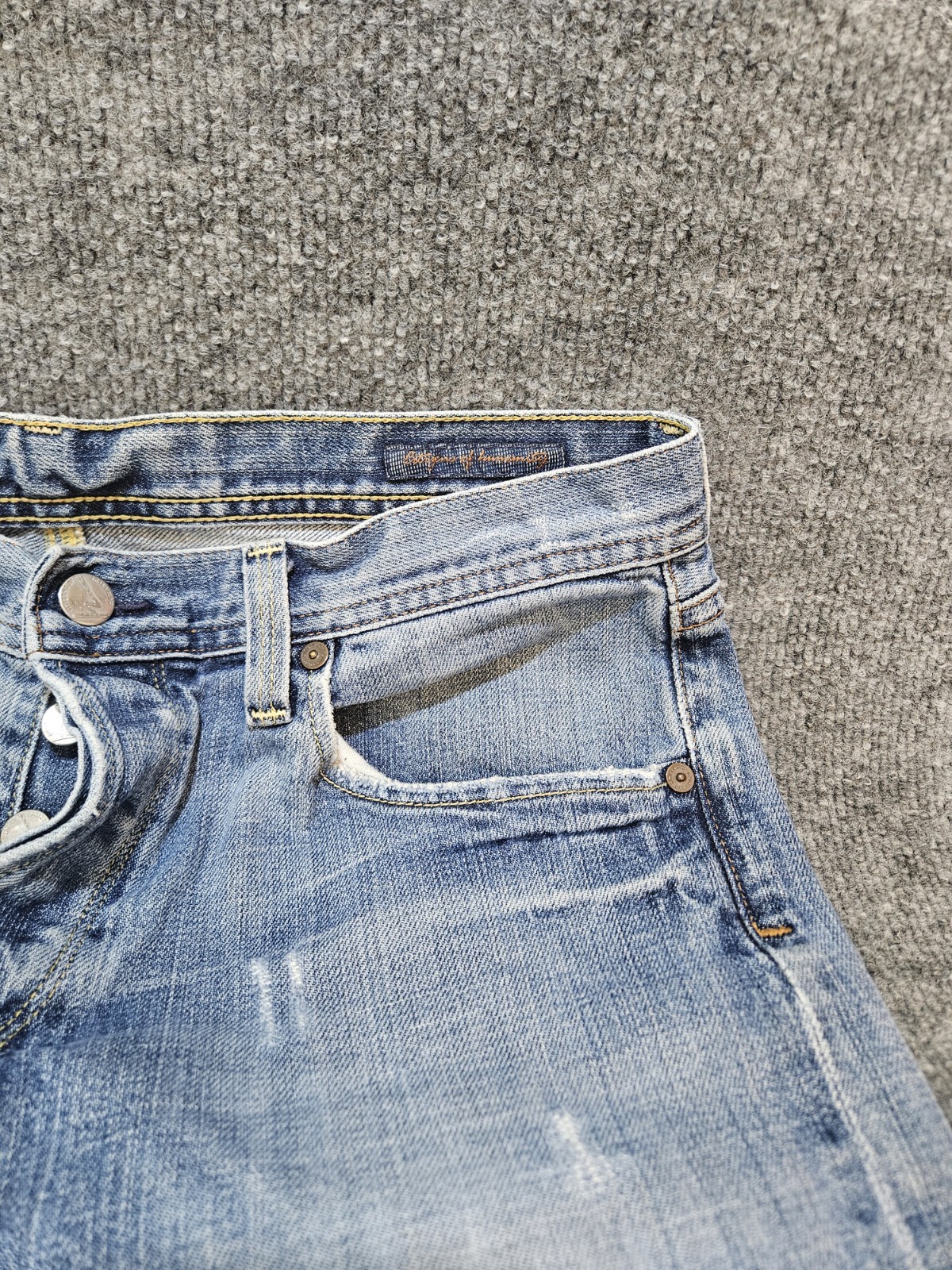 Citizens of Humanity Annina Button Fly Distressed Jeans Womens 32 Made in USA