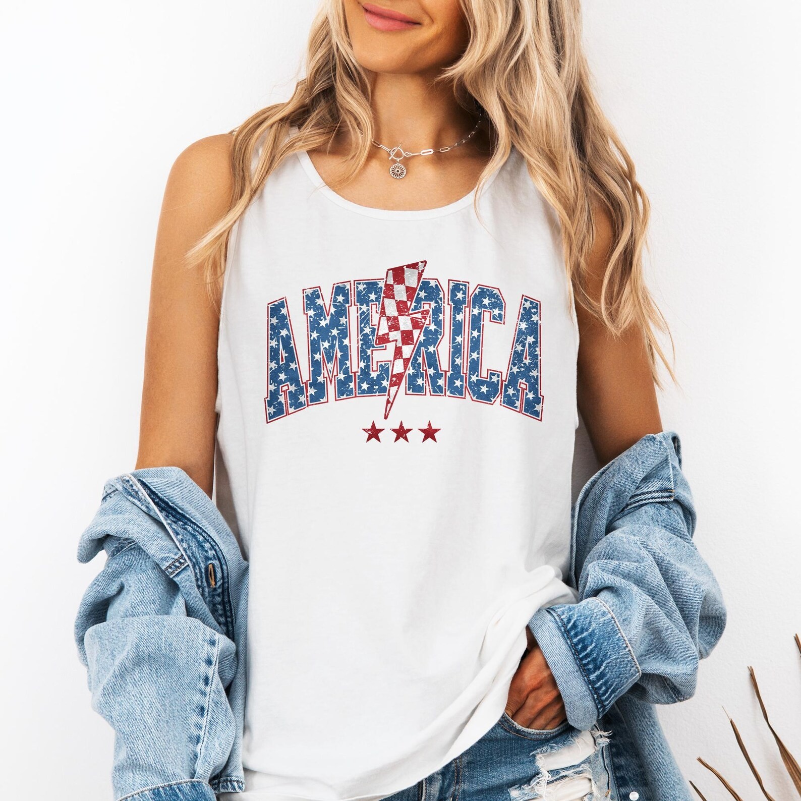 Retro America Varsity Bolt, Fourth of July, America, Patriotic, USA