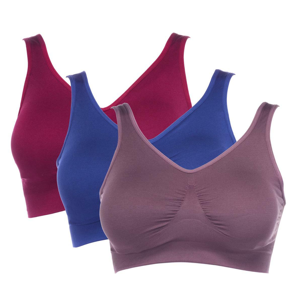Rhonda Shear Sweetheart Ahh Bra 3-pack in Darks 630-931 , Size 2X
