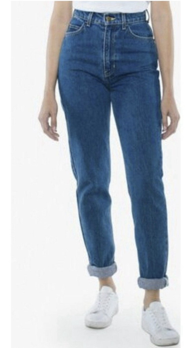American Apparel Women’s High Waist Jeans Blue Medium Wash Denim Size 26