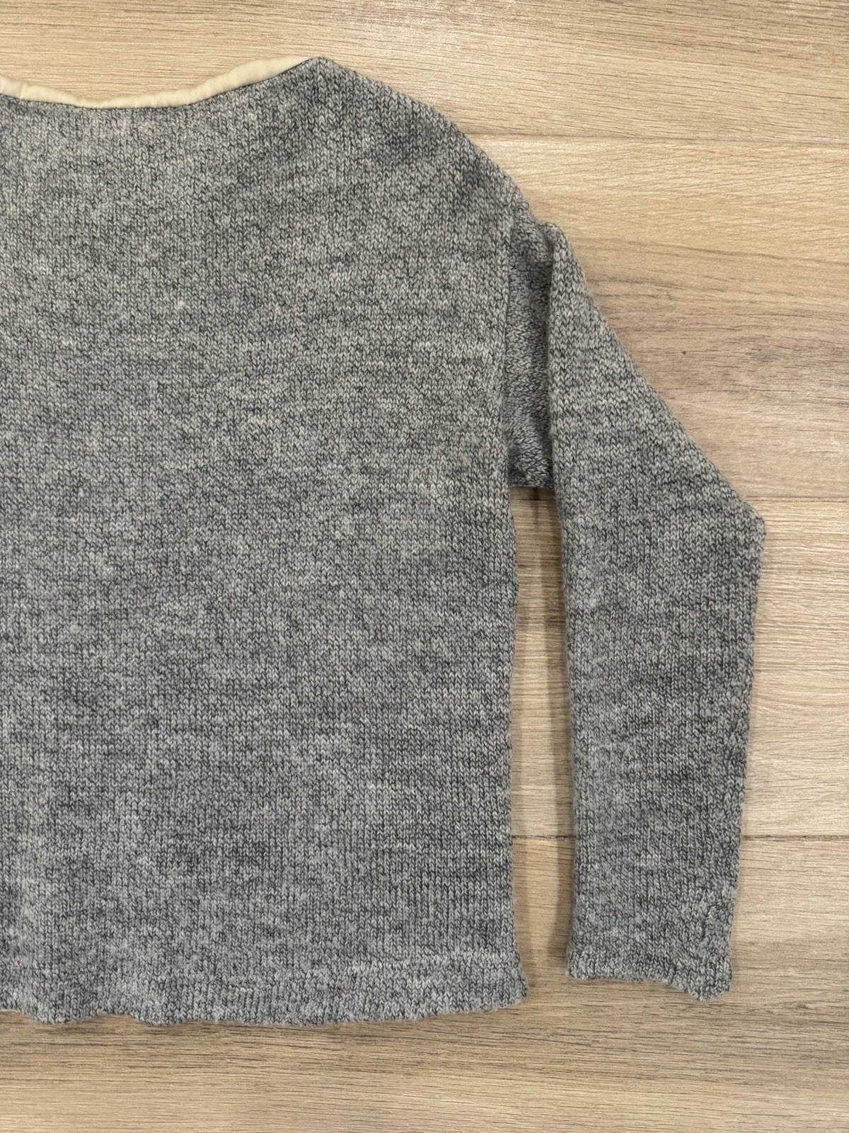 Pas De Calais Women’s Sweater SMALL Gray Wool Pullover Designer Minimalist Japan