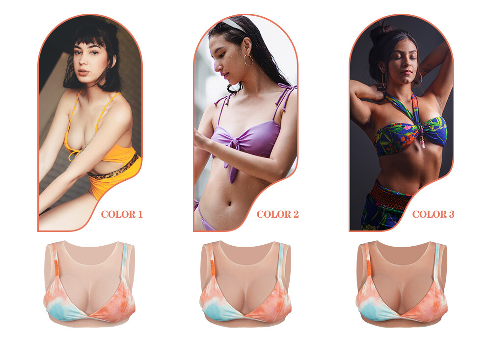 Realistic Silicone Breastplate Soft Skin-LikeG Cup Comfortable Breast Forms LGBT