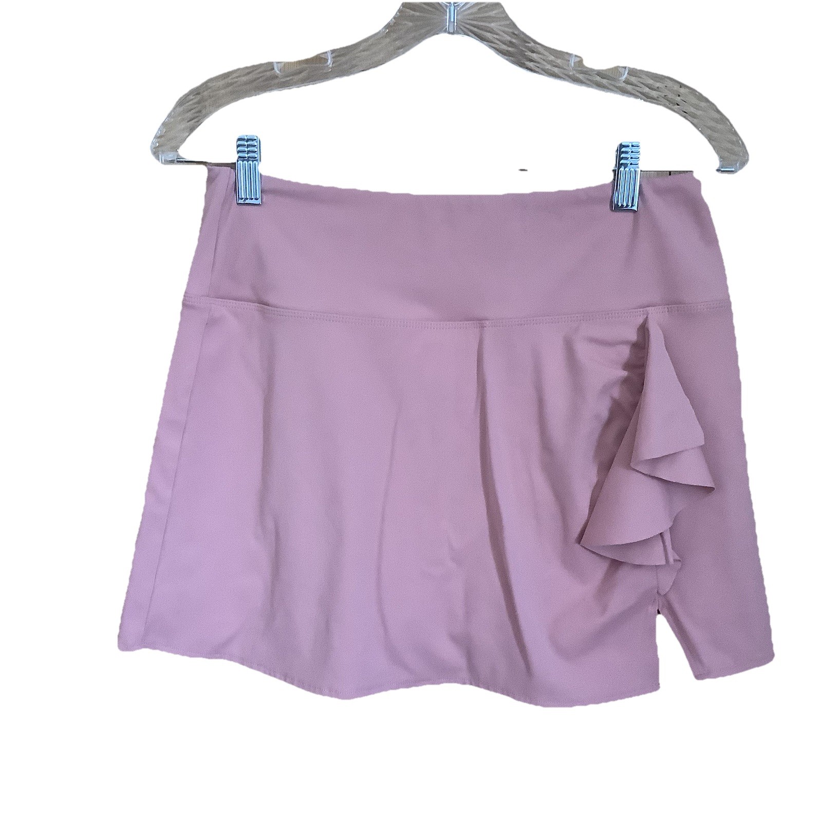 Savvi Skort Womens Size Medium Dusty Rose Pink Athletic Pull On Back Pocket