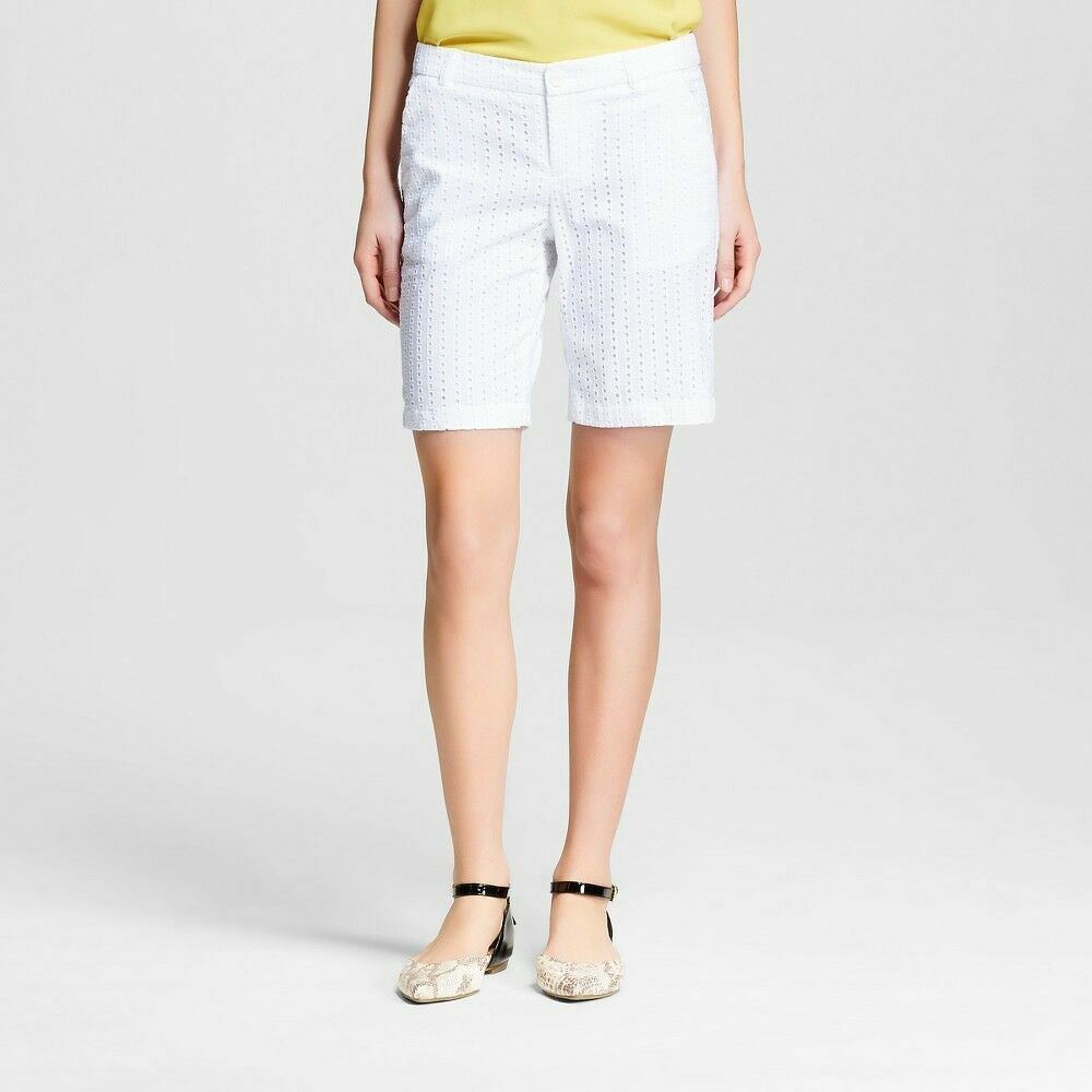 Women’s 9″ Eyelet Chino Short – Merona – Pick Size