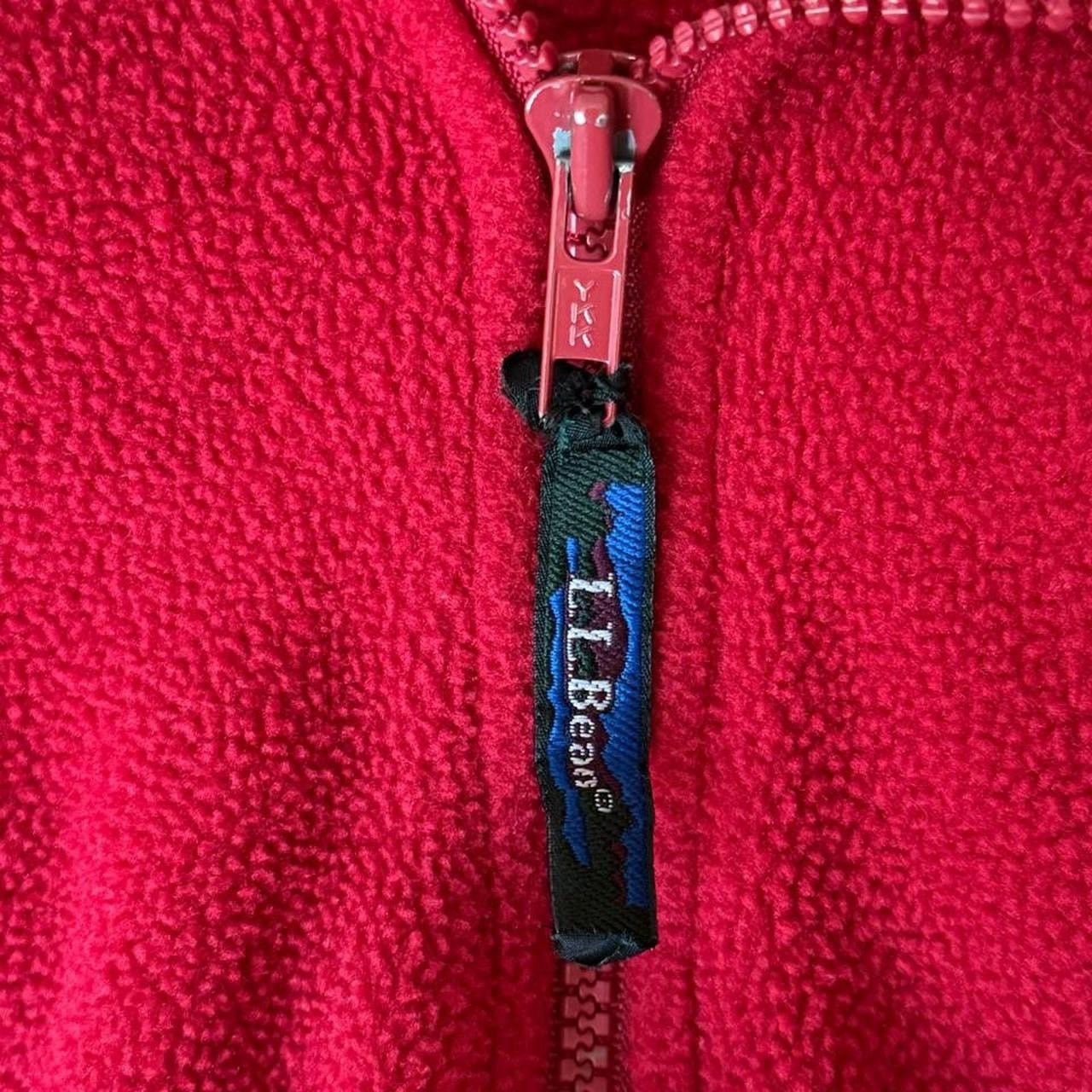 Vintage L.L.Bean red fleece quarter zip