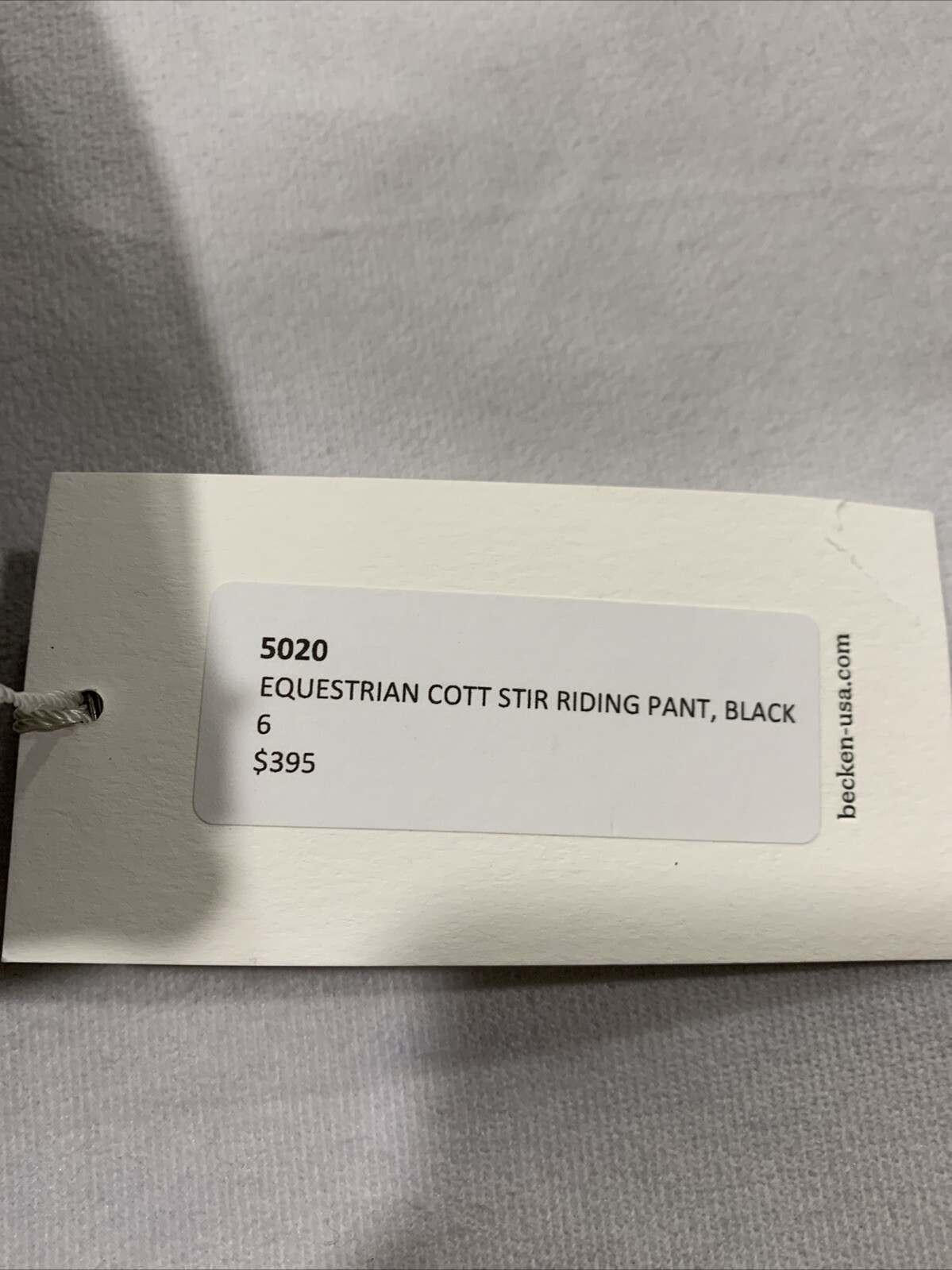 BECKEN WOMENS Black Colored Equestrian Cott Stir Riding Pant Size 6,$395