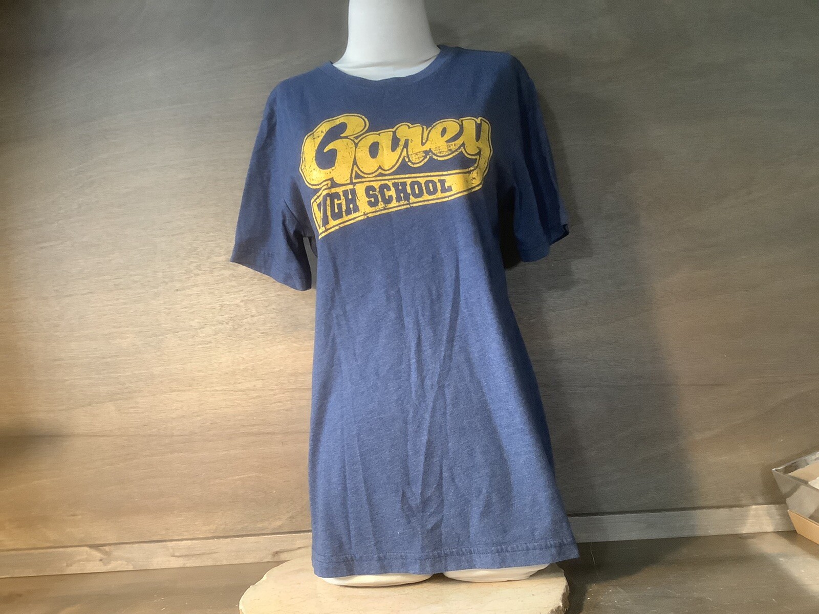 GAREY HIGH Vikings High School T-Shirt Size MEDIUM BLUE WOMENS SHORT SLV